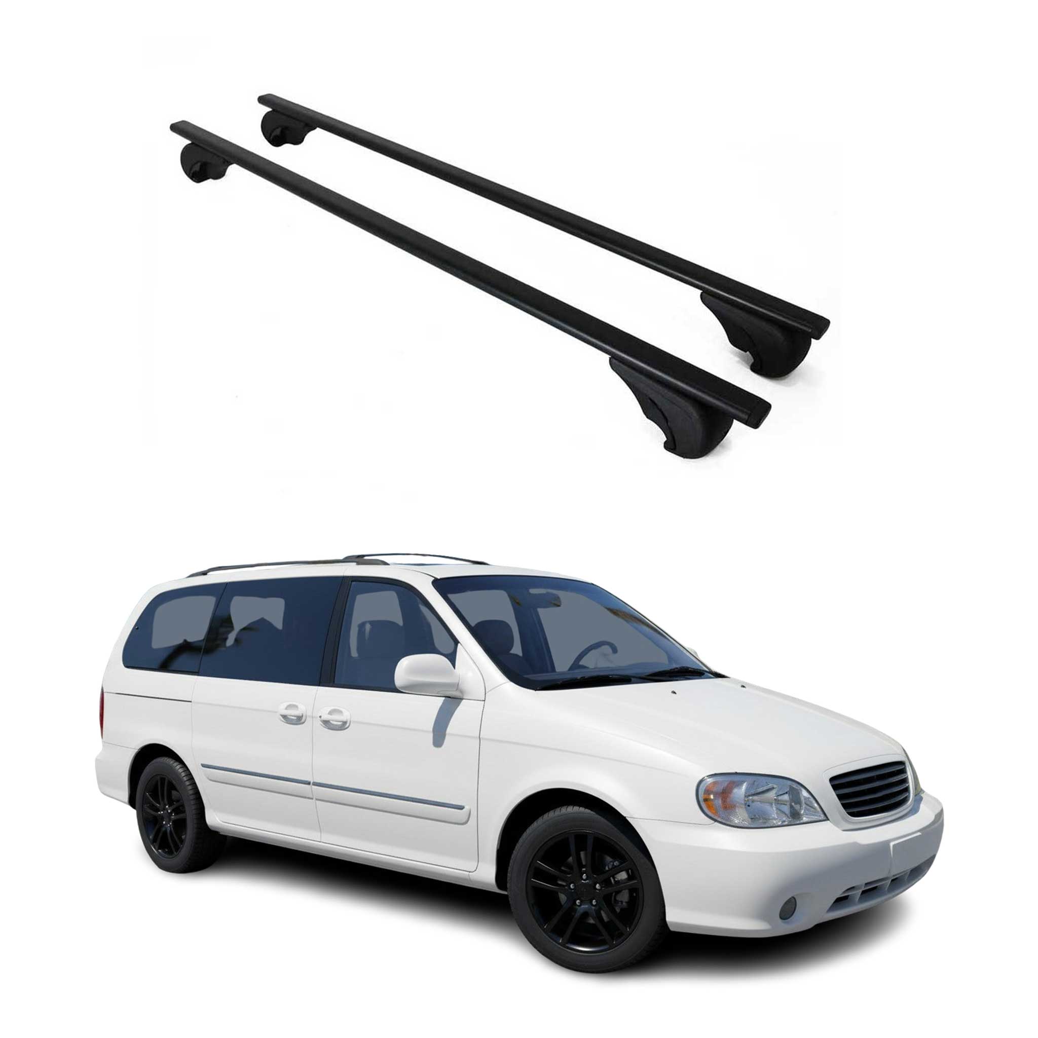 2002-2014 Kia Sedona Roof Rack Cross Bars Black