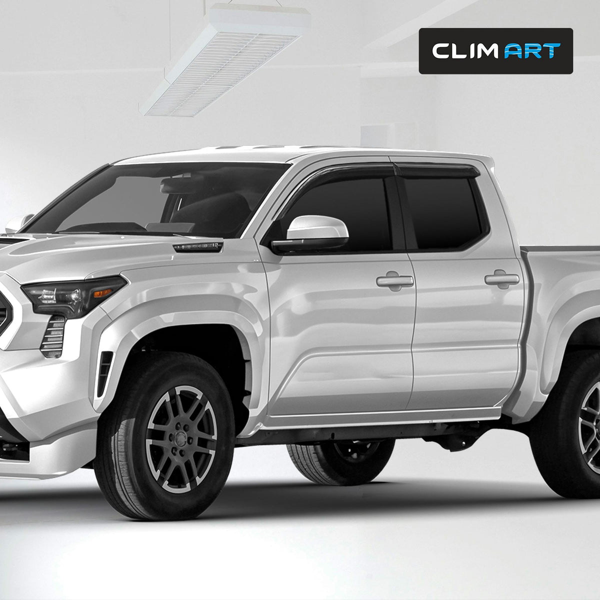 Clim Art Wind Deflectors for Toyota Tacoma Double Cab 2024-2026 Dark Smoke 4Pcs