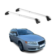 Roof Rack Cross Bars Luggage Carrier for Volvo V70 3.gen 2007-2011 Alu Silver 2x