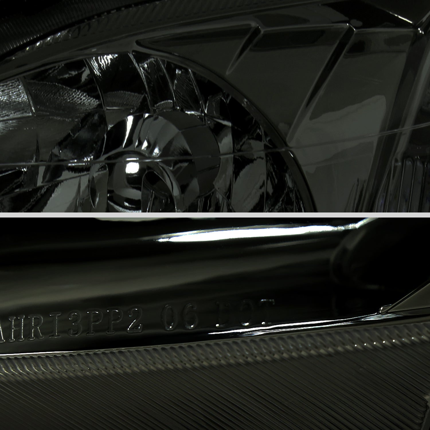 1999-2000 Honda Civic Factory Style Crystal Headlights Chrome/Smoke Lens