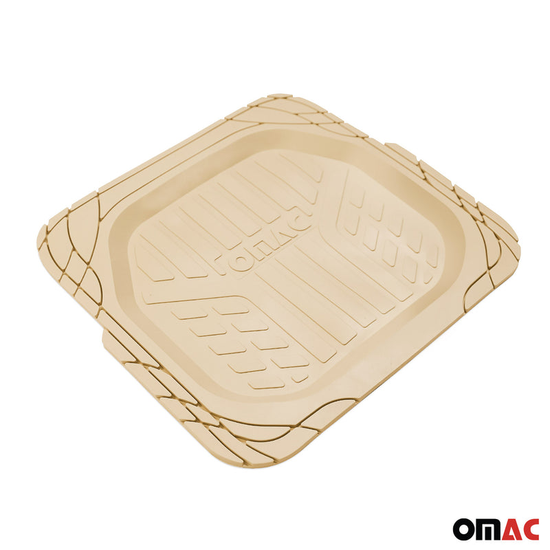 GMC Heavy Duty Trim to fit Floor Mats Liner Tan All Weather 4Pcs