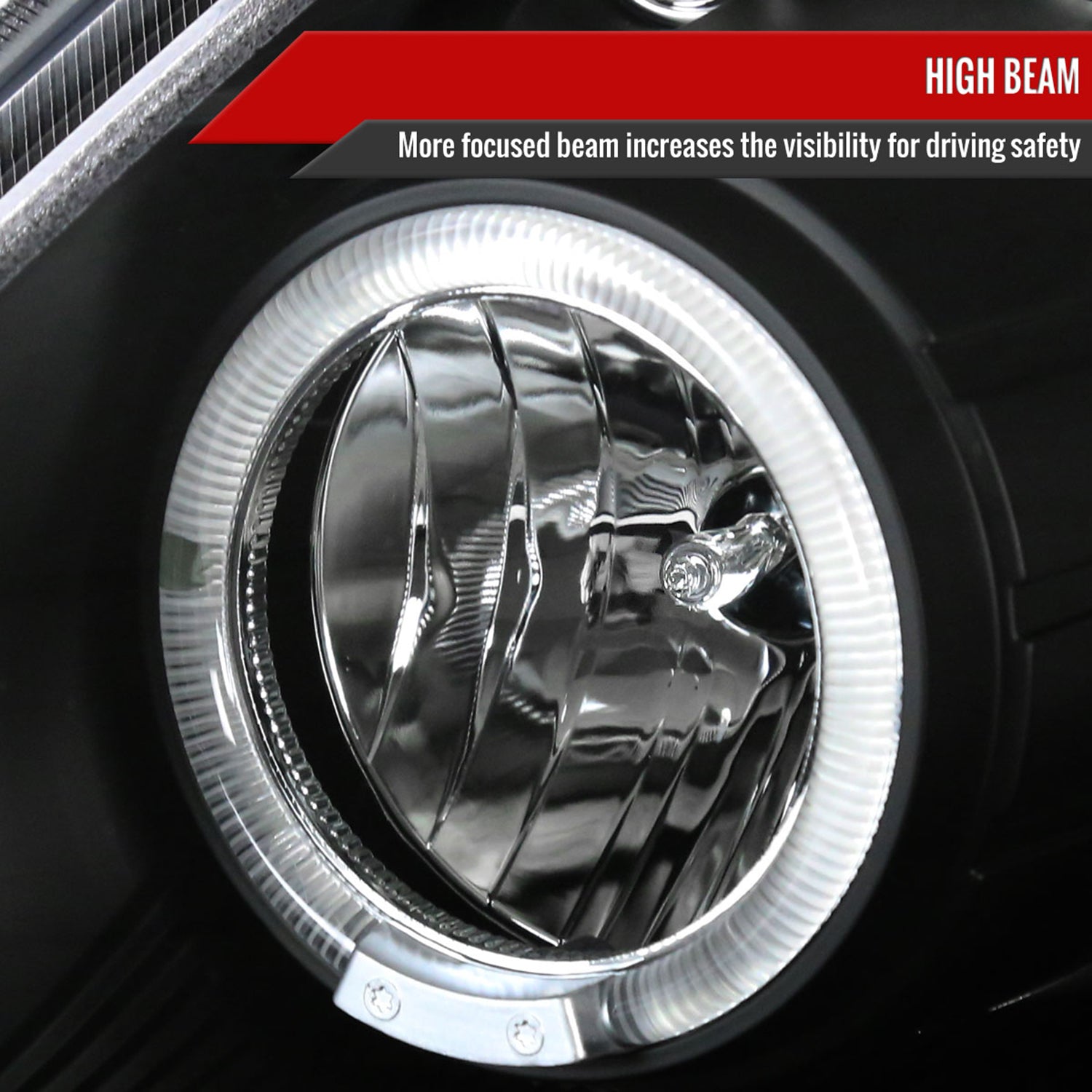 2003-2005 Nissan 350Z Dual Halo Projector Headlights Matte Black/Clear Lens