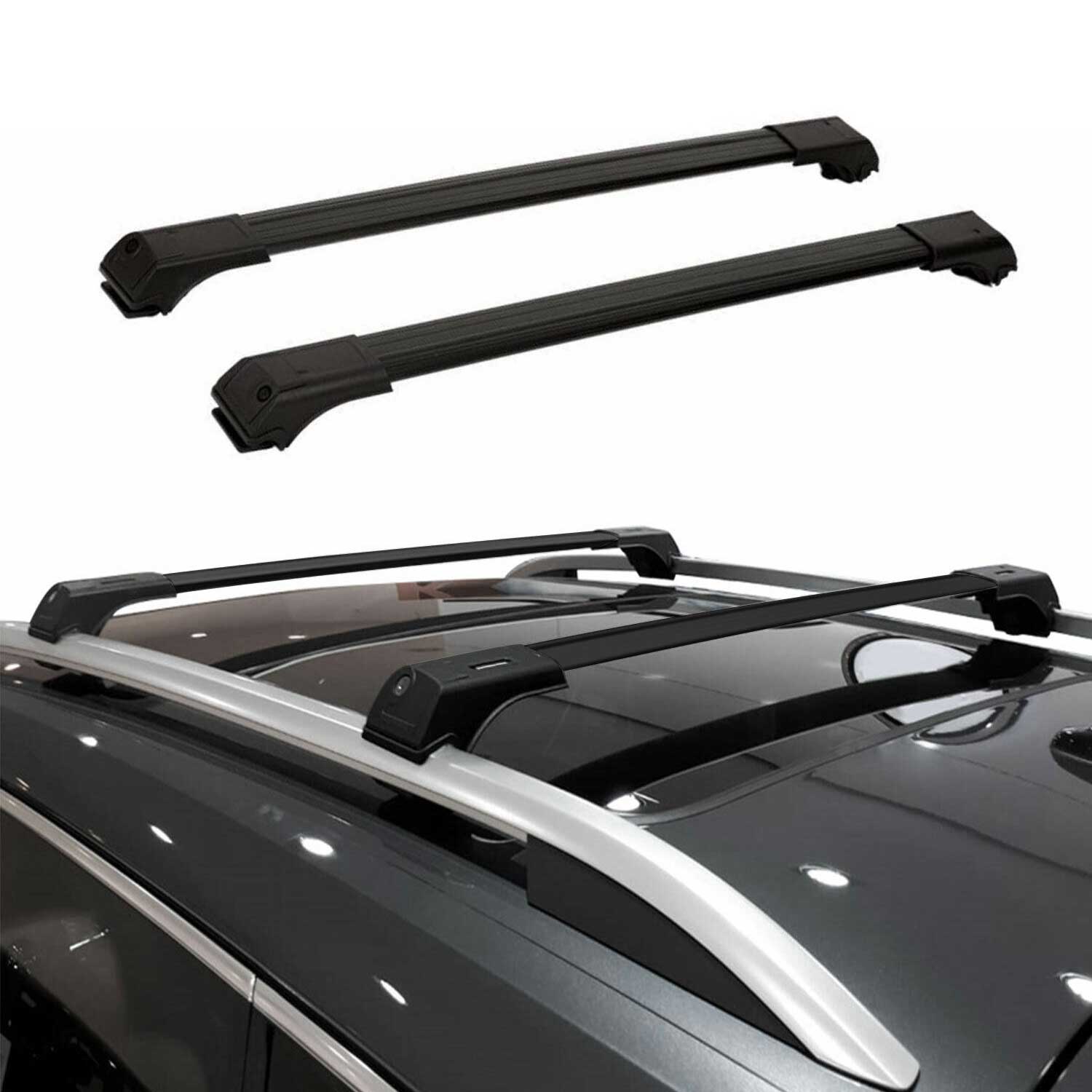 2008-2014 BMW X6 E71 & E72 Roof Rack Cross Bars Black