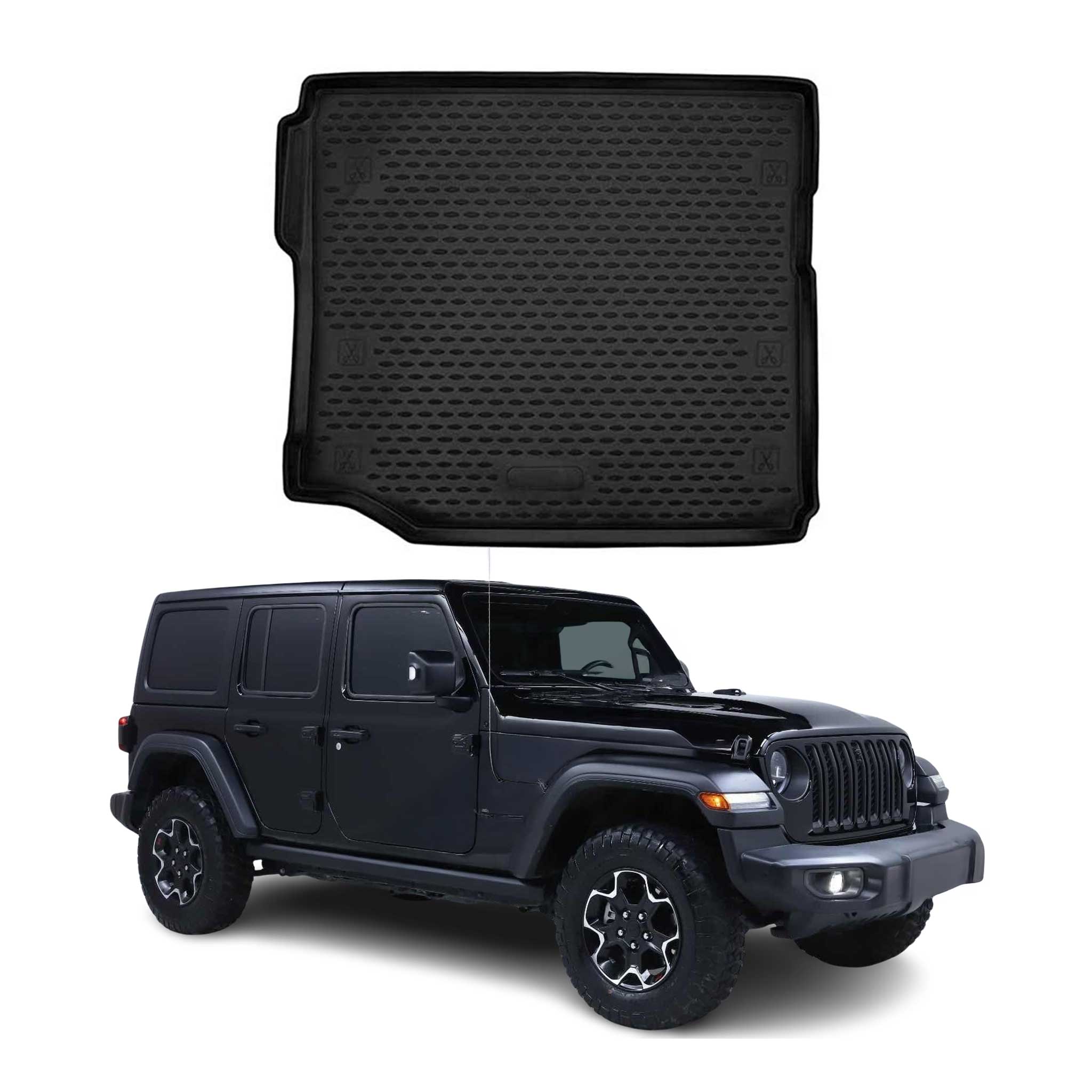 2018-2025 Jeep Wrangler Cargo Liner Trunk Mat All Weather Black