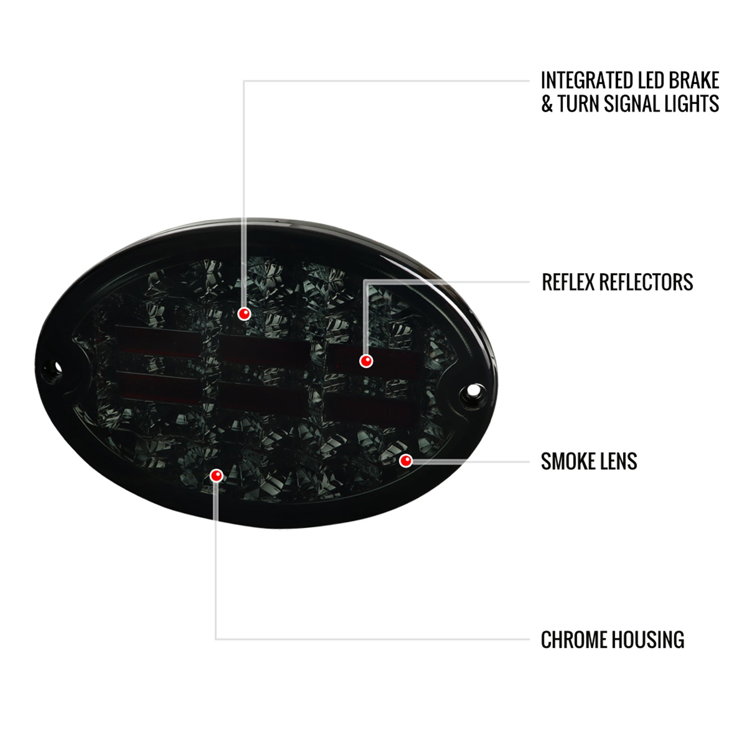 1997-2004 Chevrolet Corvette C5 LED Tail Lights Chrome Housing/Smoke Lens