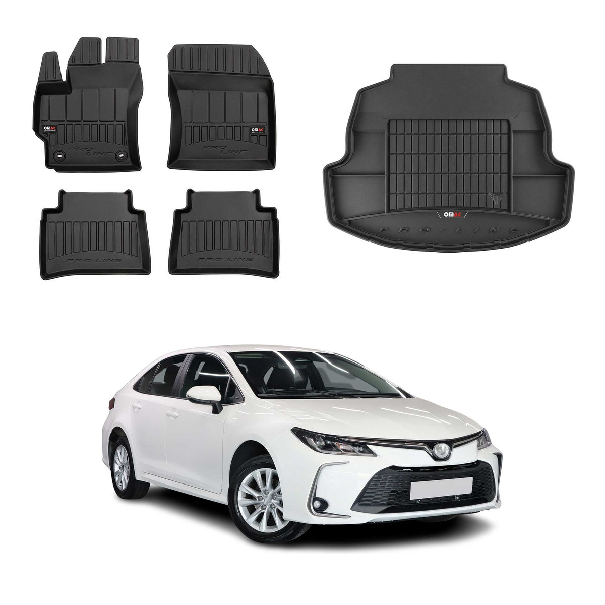 OMAC Floor Mats & Cargo Liners for Toyota Corolla 2019-2026 Sedan