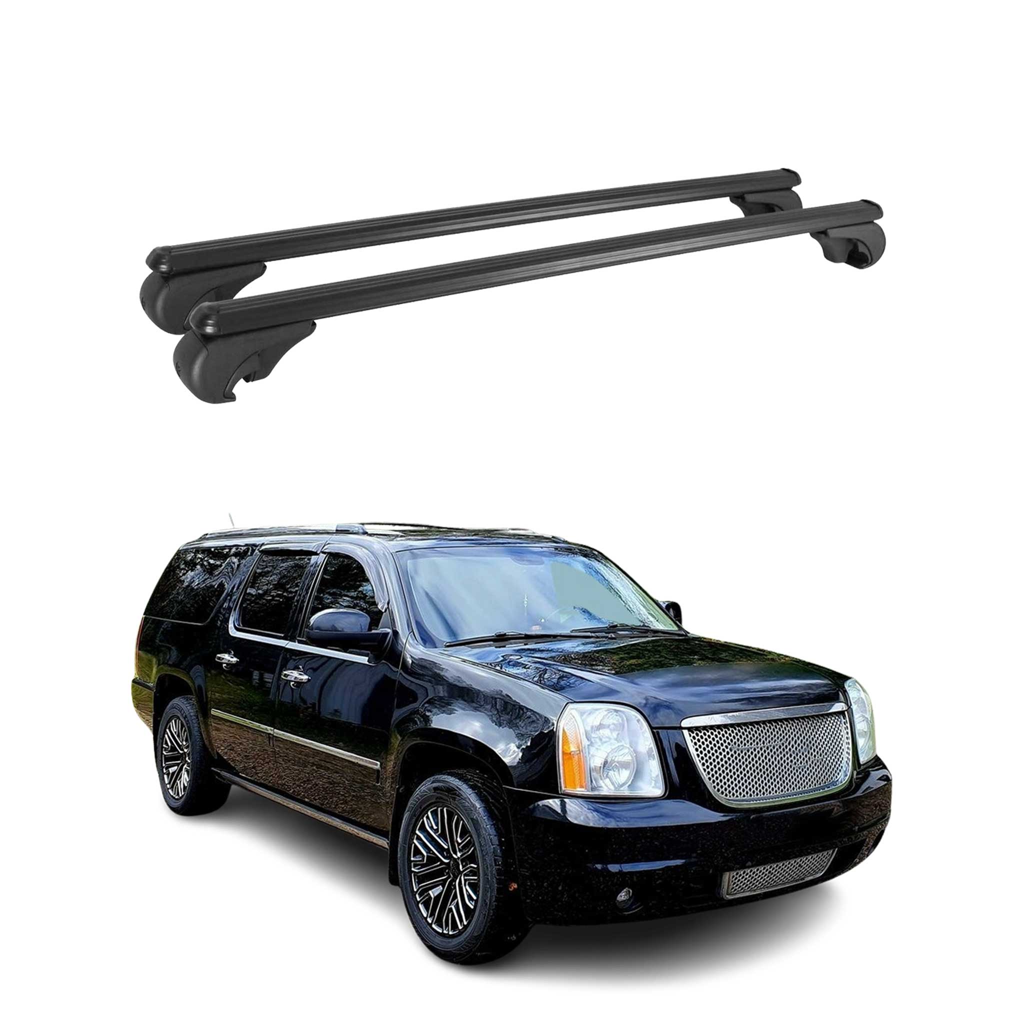 2000-2014 Chevrolet Tahoe Lockable Roof Rack Cross Bars Carrier Black