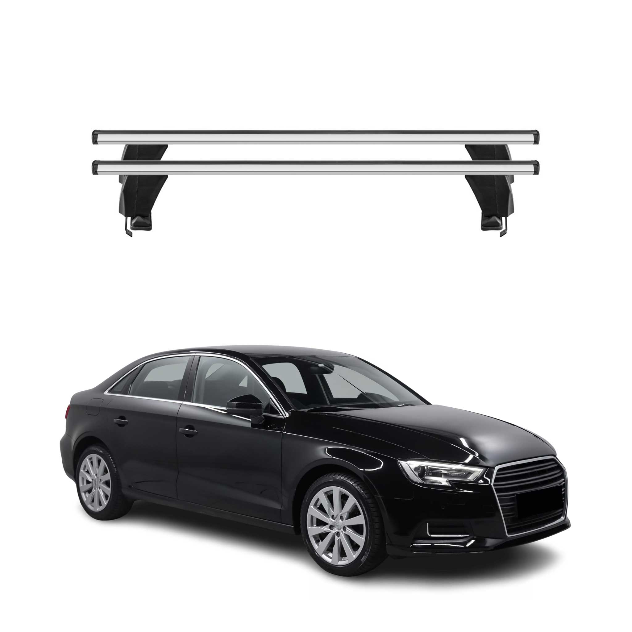 2015-2020 Audi A3 / A3 Quattro / A3 e-tron Sedan Roof Rack Cross Bars Silver