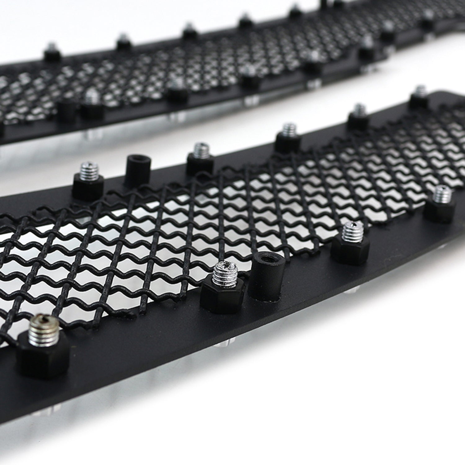 2003-2006 Chevy Silverado/Avalanche Rivet Black Steel 2PC Mesh Grille Insert