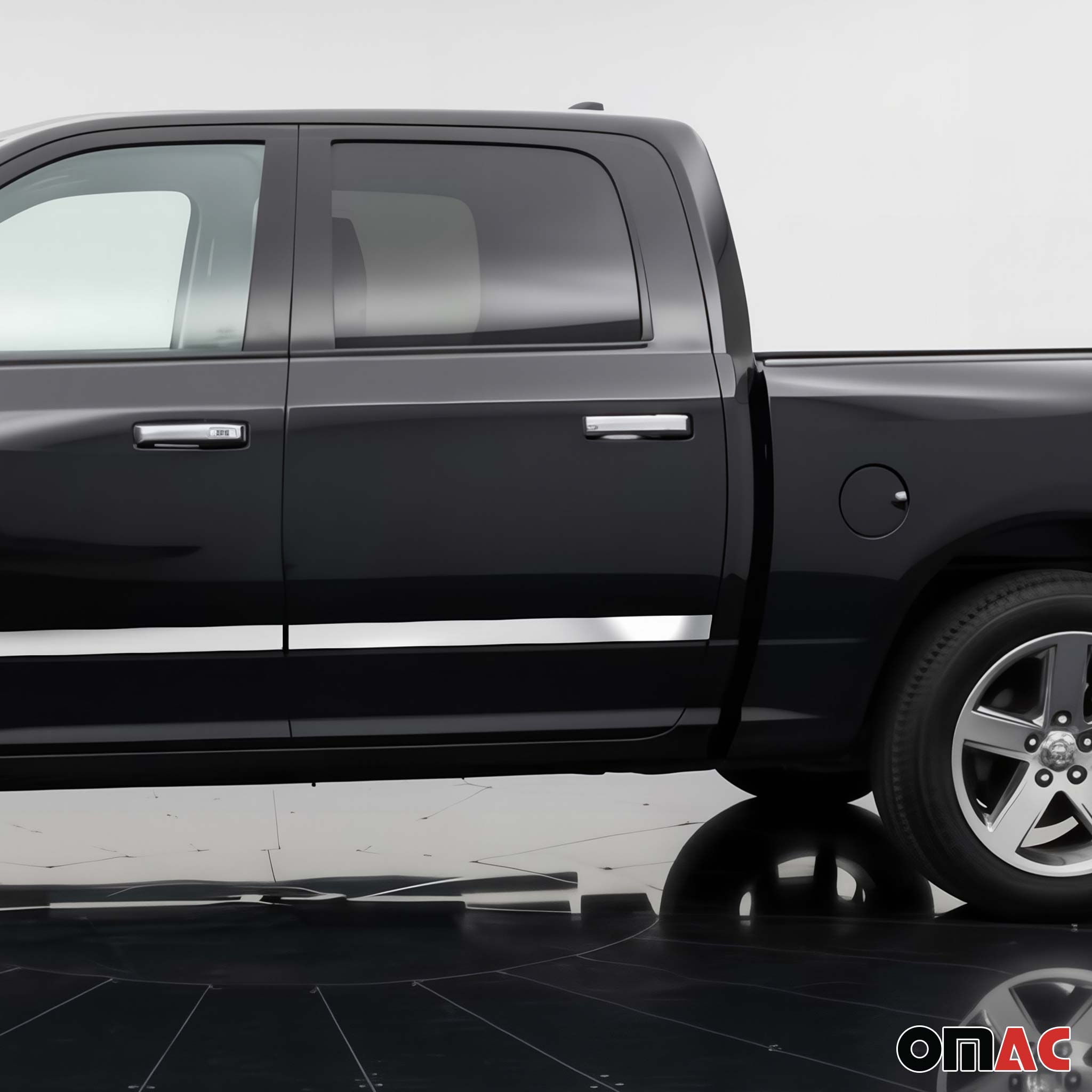 2012-2018 RAM 1500 Crew Cab Side Door Molding Trim Stainless Steel