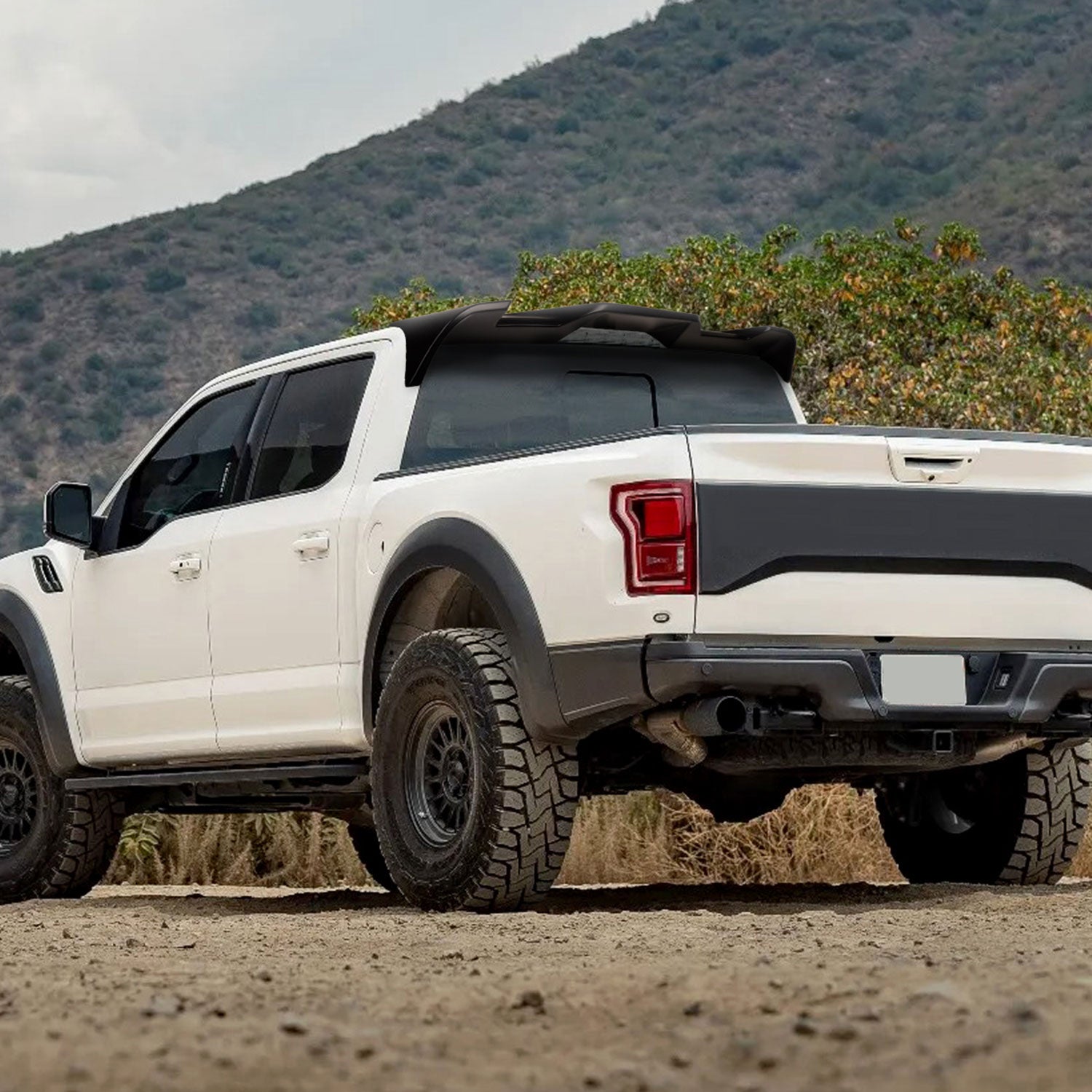 2015-2020 Ford F-150 1PC Rear Roof Matte Black Truck Spoiler Wing