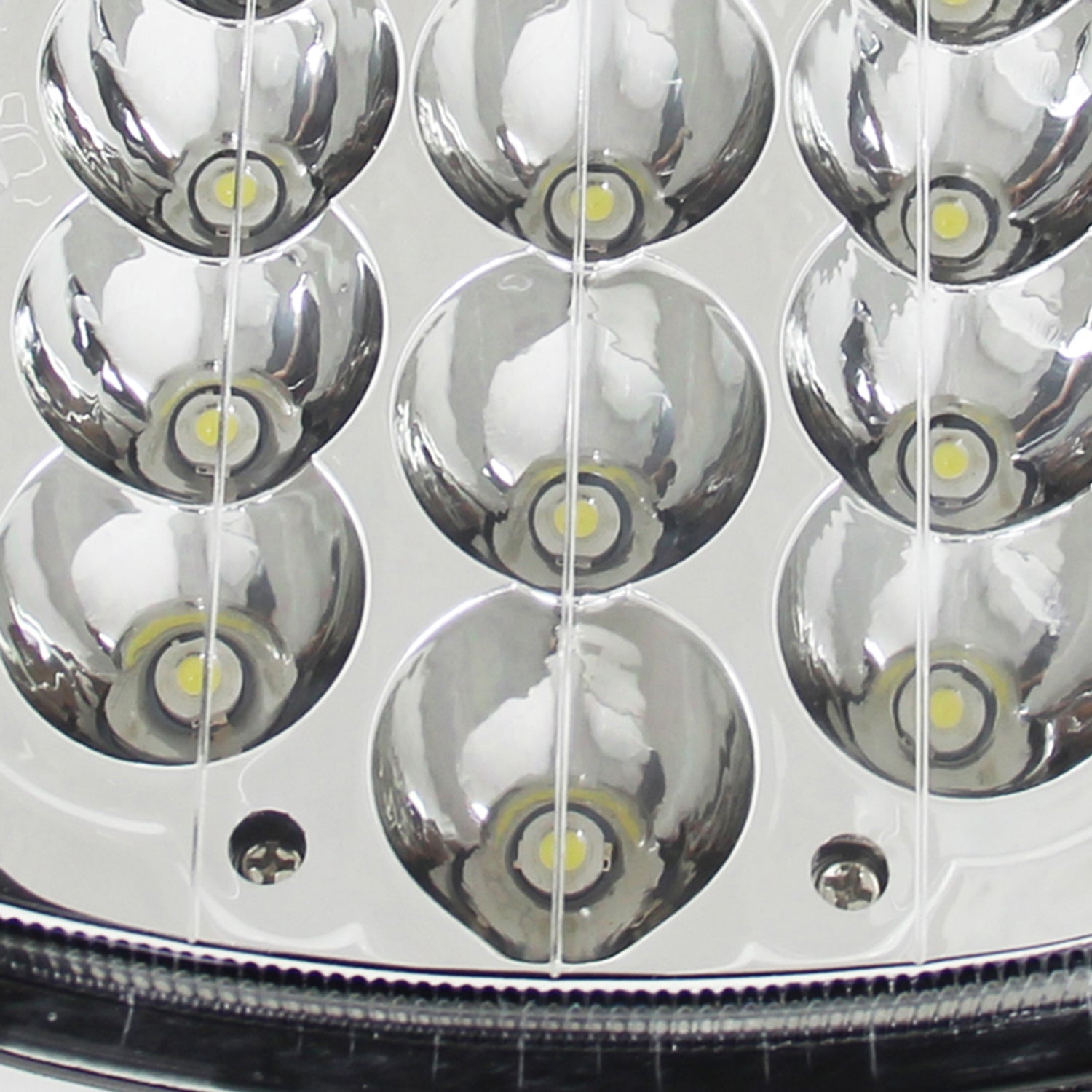 Universal 7"x6" 15-LED Sealed Beam Headlights w/ H4 Plug Black Alu Housing/PMMA