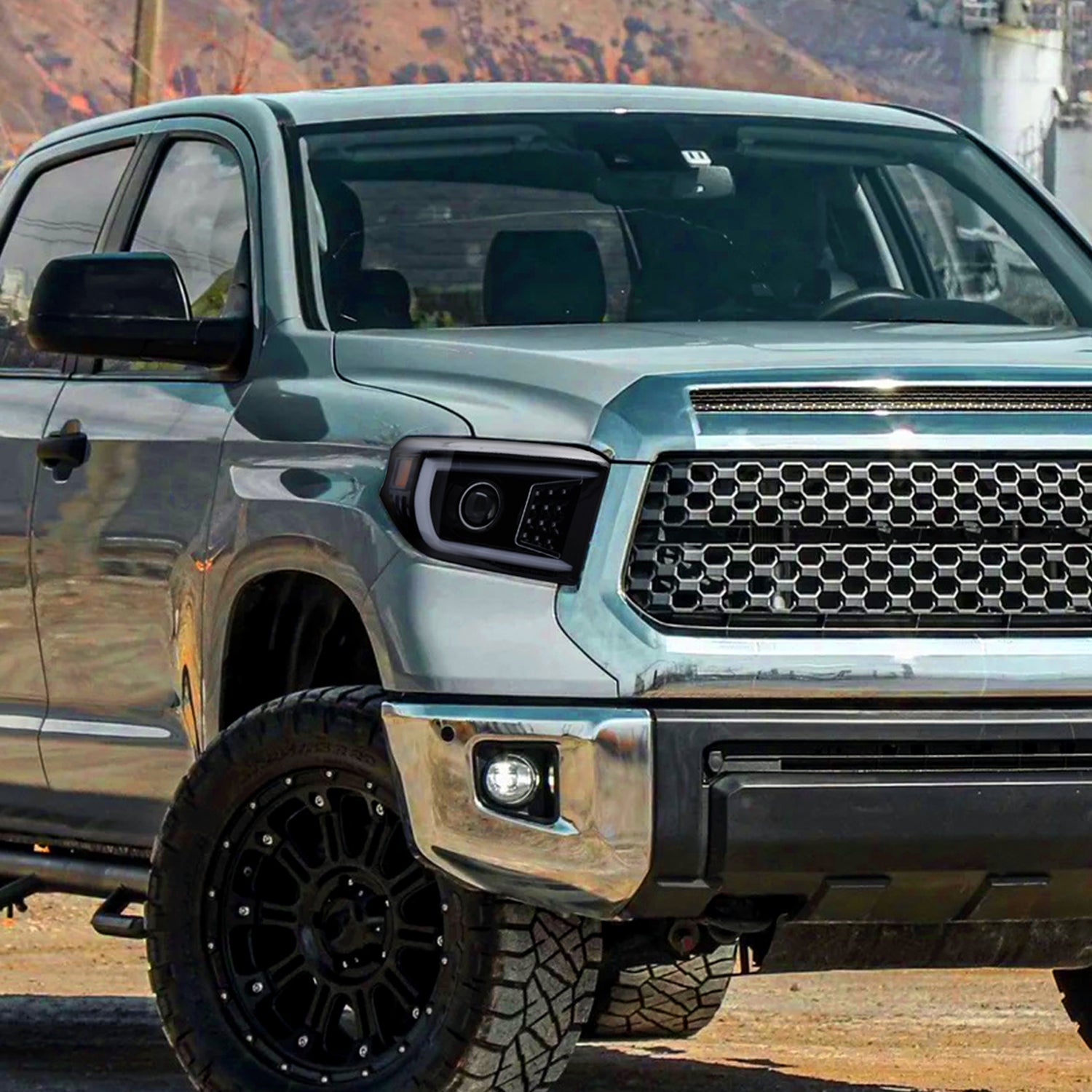 2014-2021 Toyota Tundra LED CBar Projector Headlights LED Signal Lights Smoke