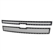2014-2015 Chevy Silverado 1500 Rivet Steel 2PC Mesh Grille Insert Black V2