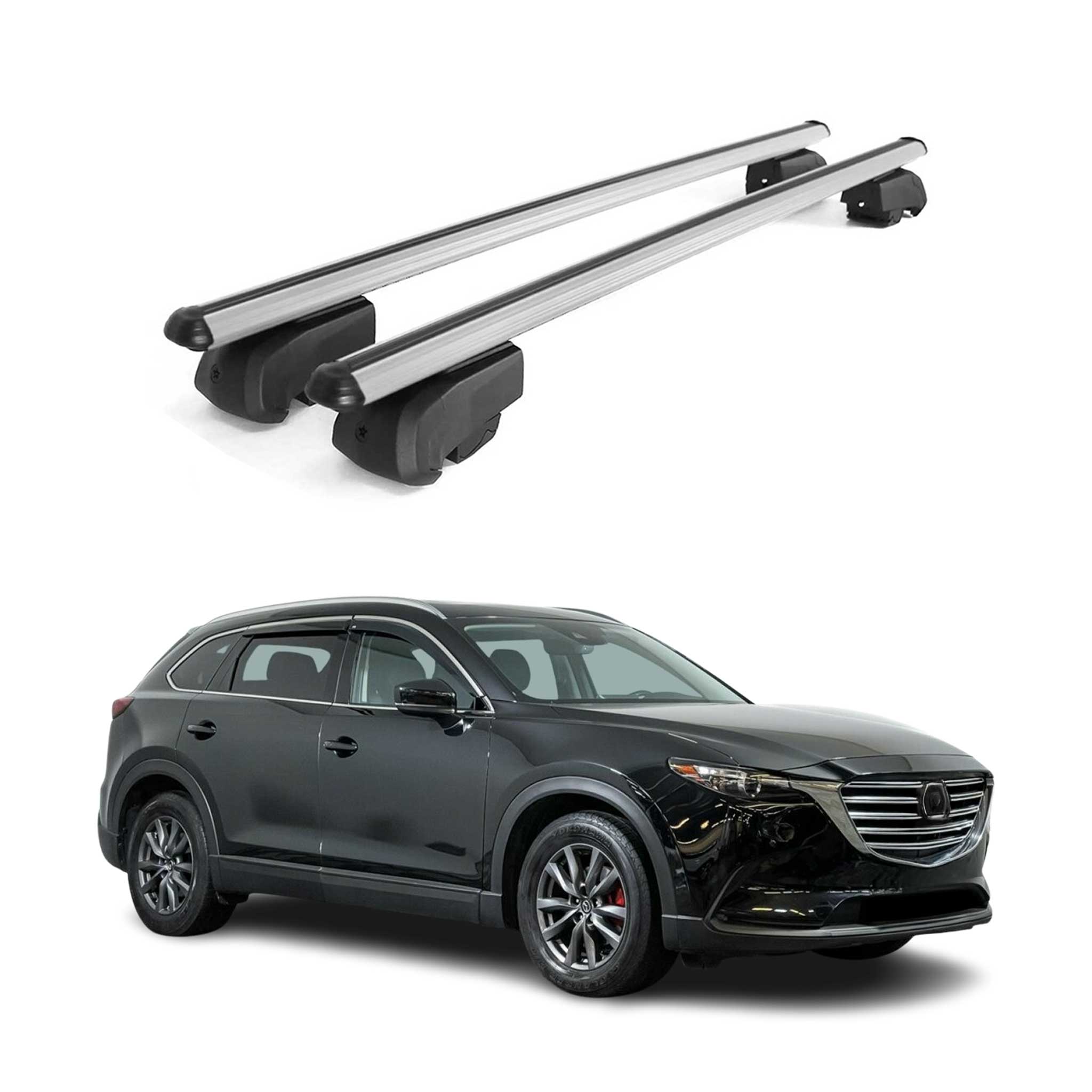 2016-2023 Mazda CX-9 Roof Rack Cross Bars Silver