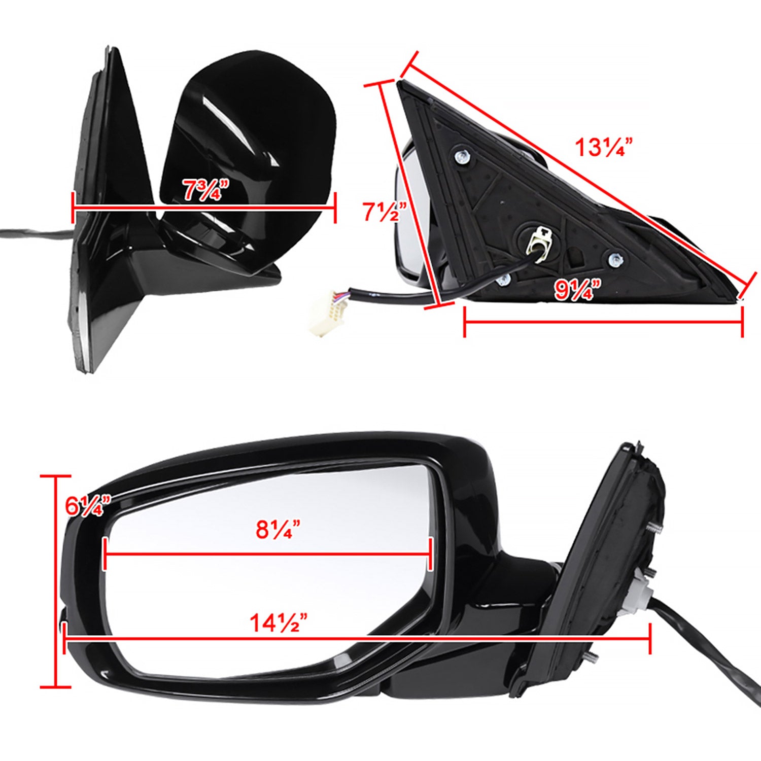 2013-2017 Honda Accord Heated/Defrost 7Pin Side Mirror LED Turn Signal Driver