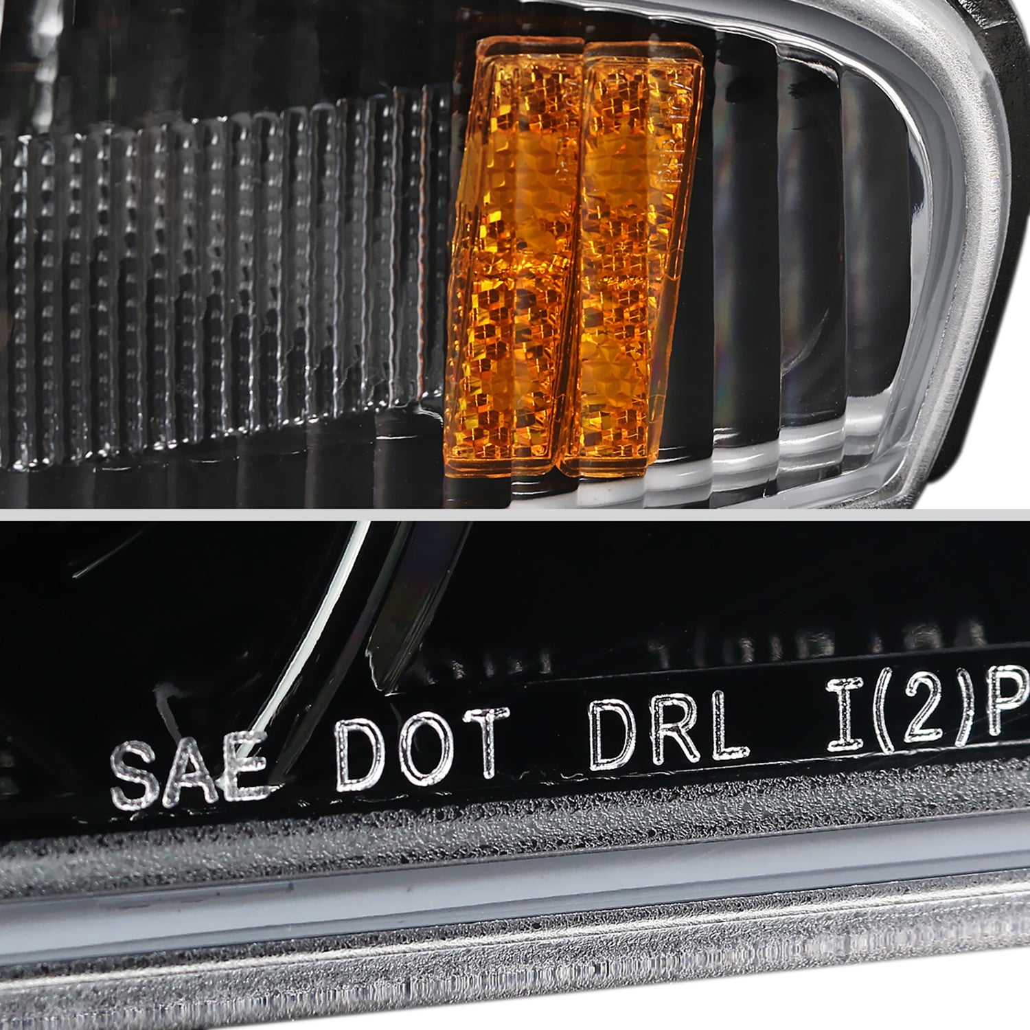 2004-2012 Chevy Colorado GMC Canyon Corner Lights Jet Black/Clear Lens