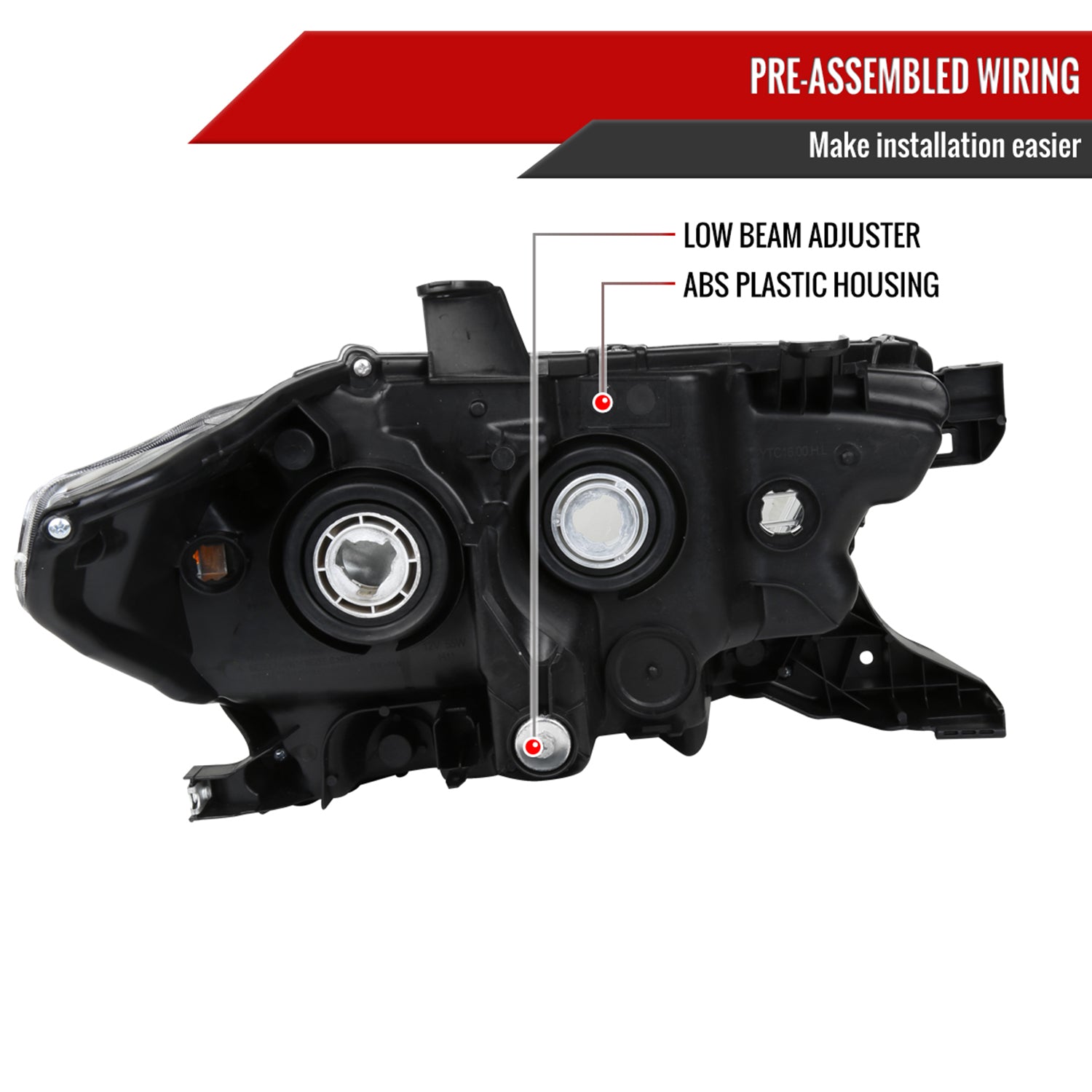 2016-2023 Toyota Tacoma Chrome Clear Lens Projector Headlight-Driver Side Only