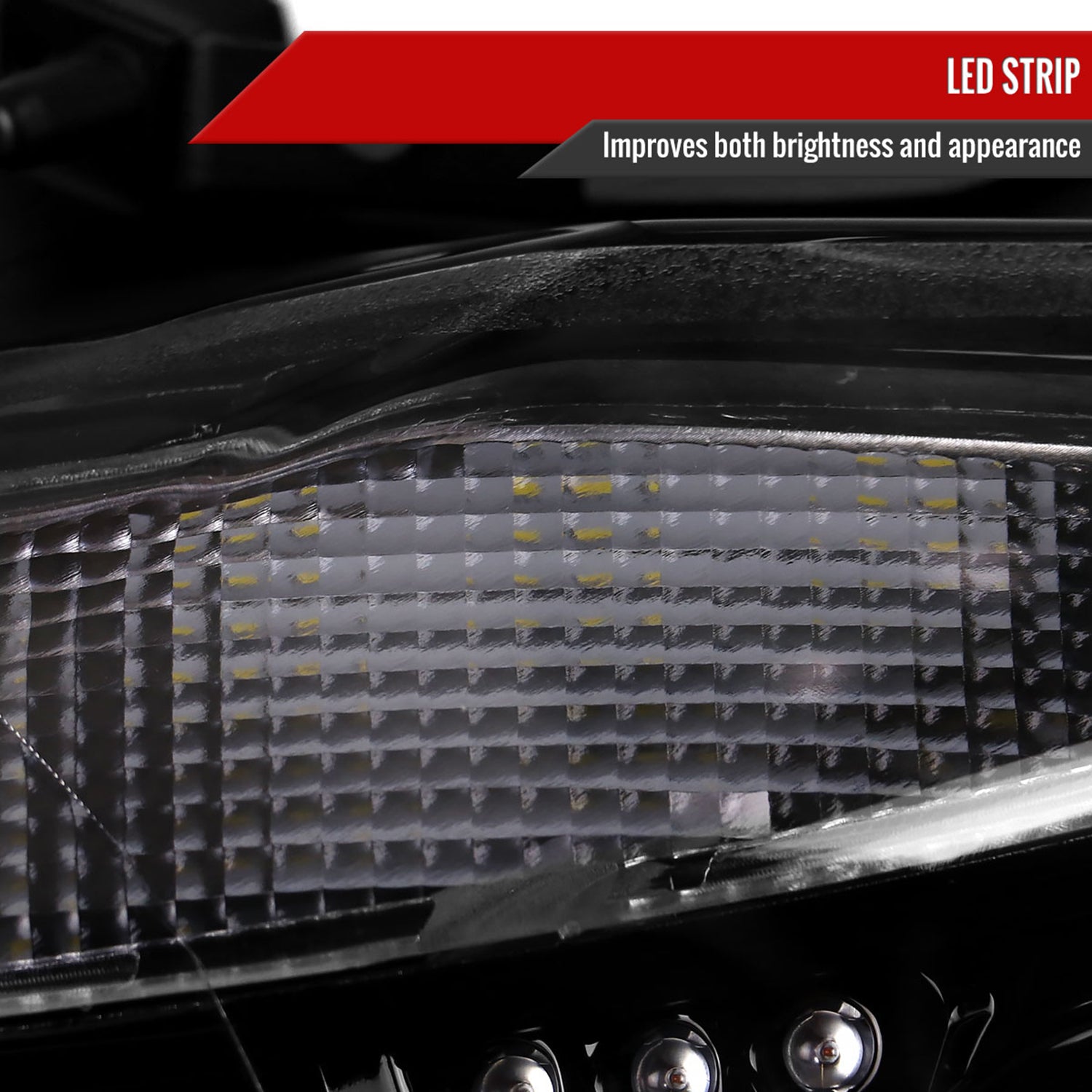 2012-2015 BMW F30 3 Series Sedan Dual U-Bar Headlights LED Signal Lights Jet Black