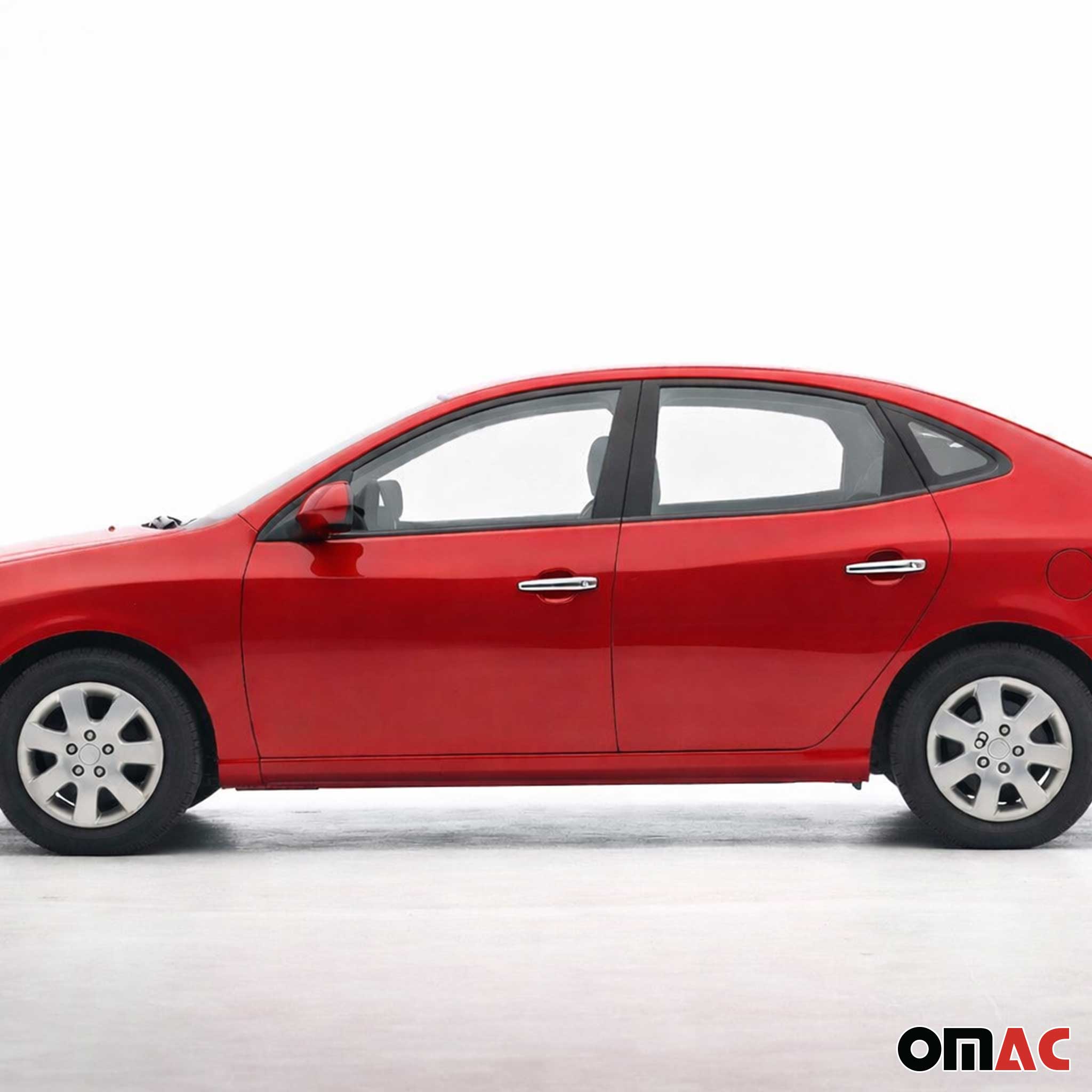 2007-2010 Hyundai Elantra Car Door Handle Cover Protector Silver 8Pcs Stainless Steel