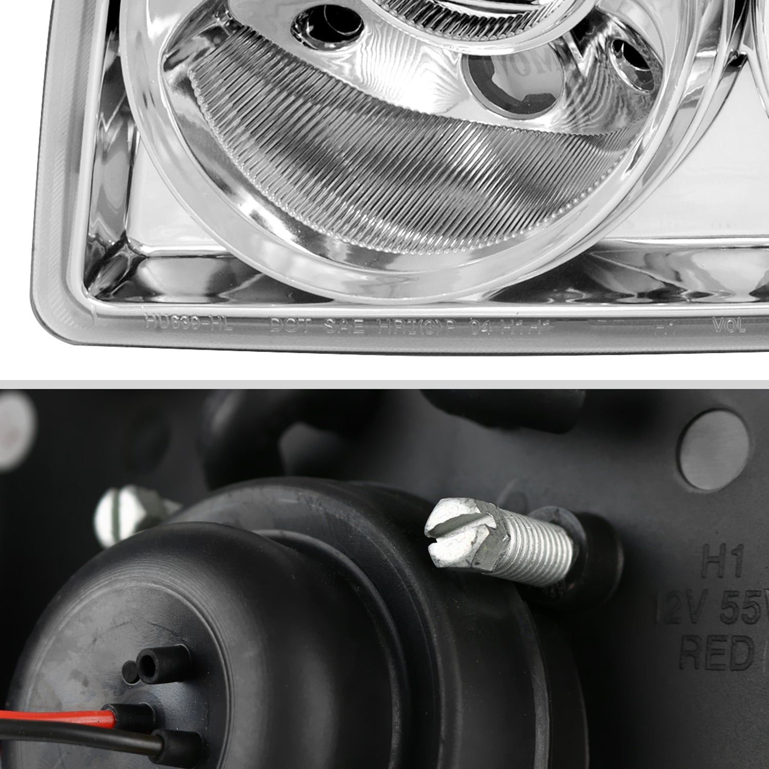 2005-2010 Chrysler 300 Base/LX/Touring Projector Headlights Chrome/Clear Lens