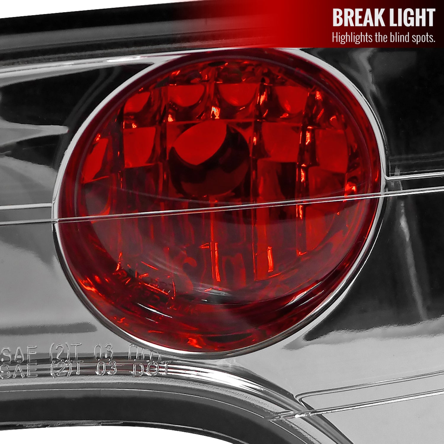 2006-2011 Honda Civic Sedan Tail Lights Chrome Housing/Clear Lens
