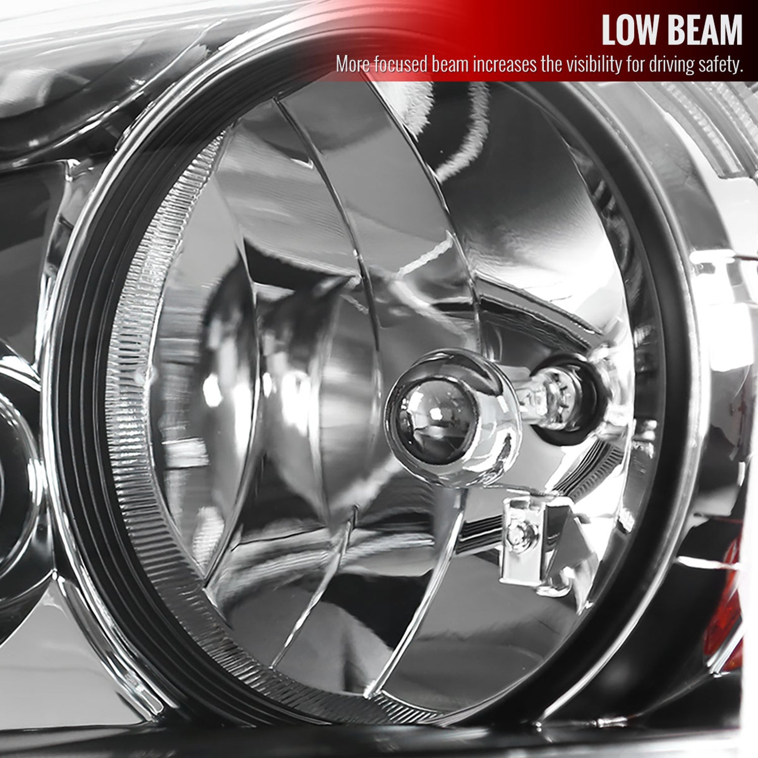 2005-2007 Honda Odyssey Factory Crystal Headlights w/9006 Bulbs Chrome/Clear