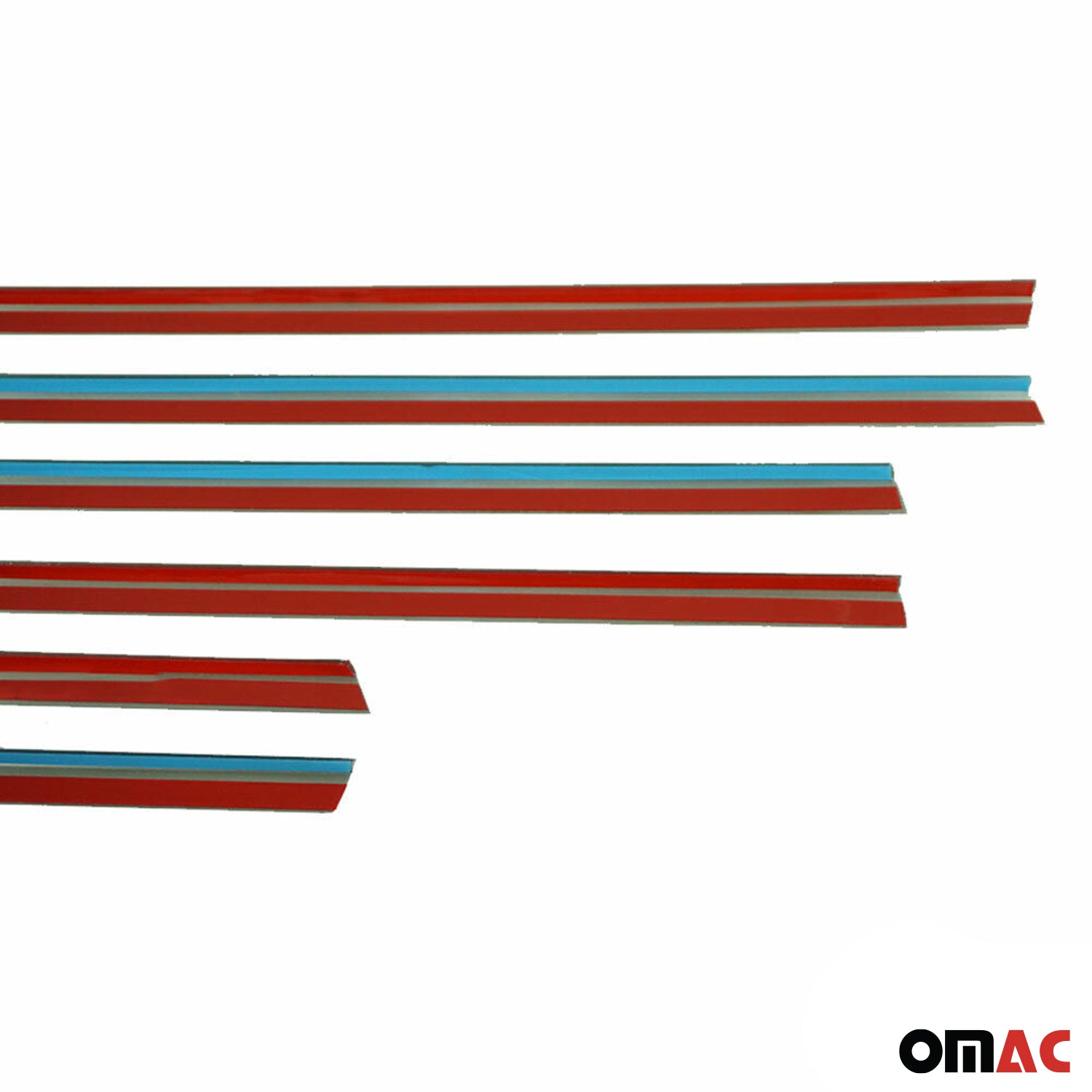 2006-2009 Land Rover Range Rover Sport Window Molding Trim Stainless Steel Silver 6x