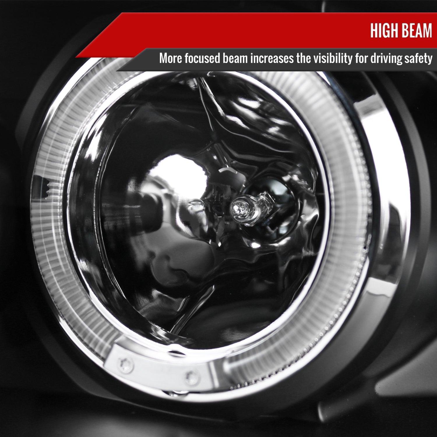 2006-2008 VW Golf Rabbit / Jetta Dual Halo Projector Headlights Matte Smoke