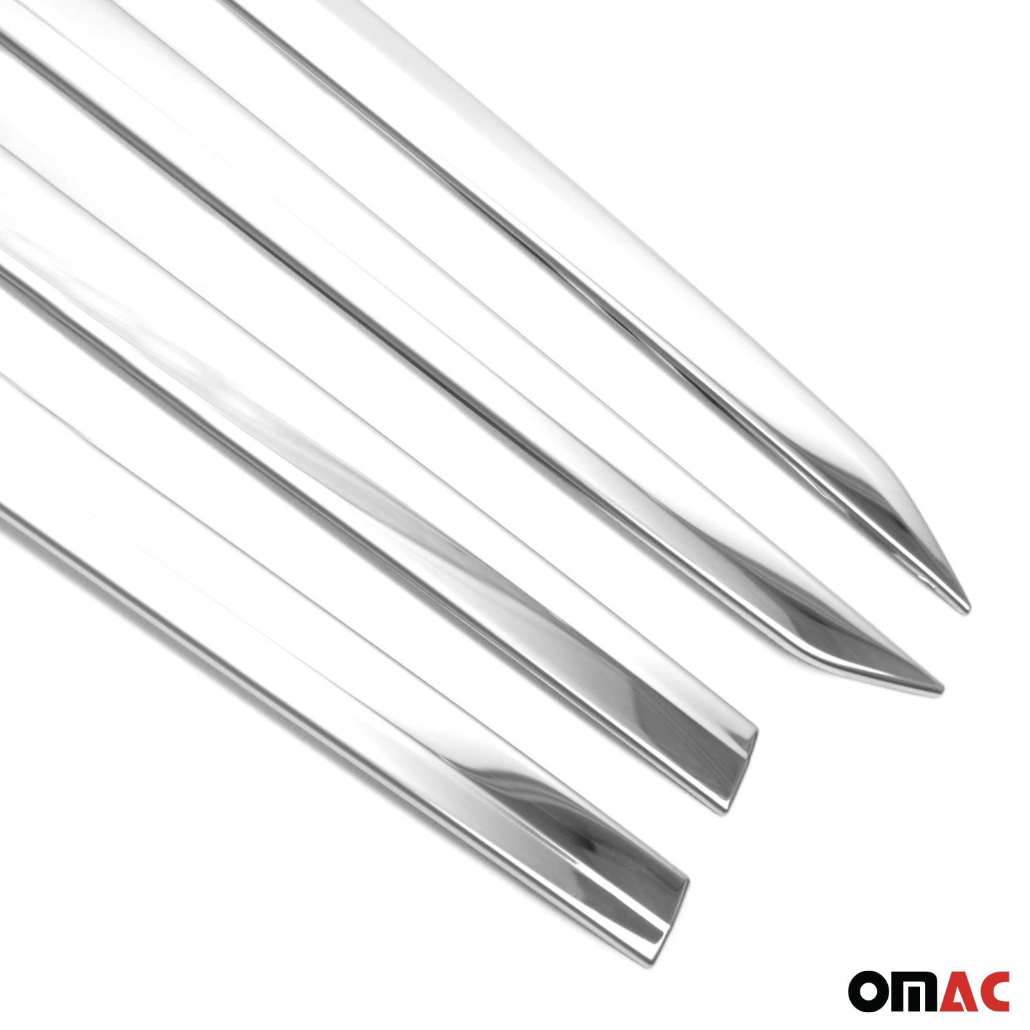 2018-2025 VW Tiguan Allspace Side Door Molding Trim Stainless Steel Silver 4x