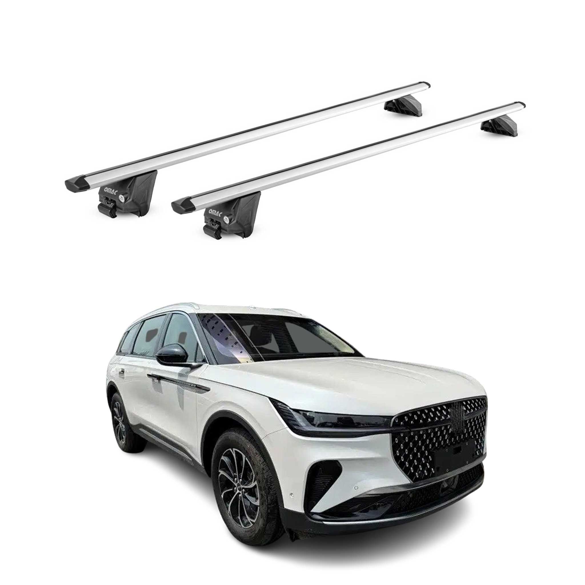 2024-2026 Lincoln Nautilus Roof Rack Cross Bars Luggage Carrier Alu Silver