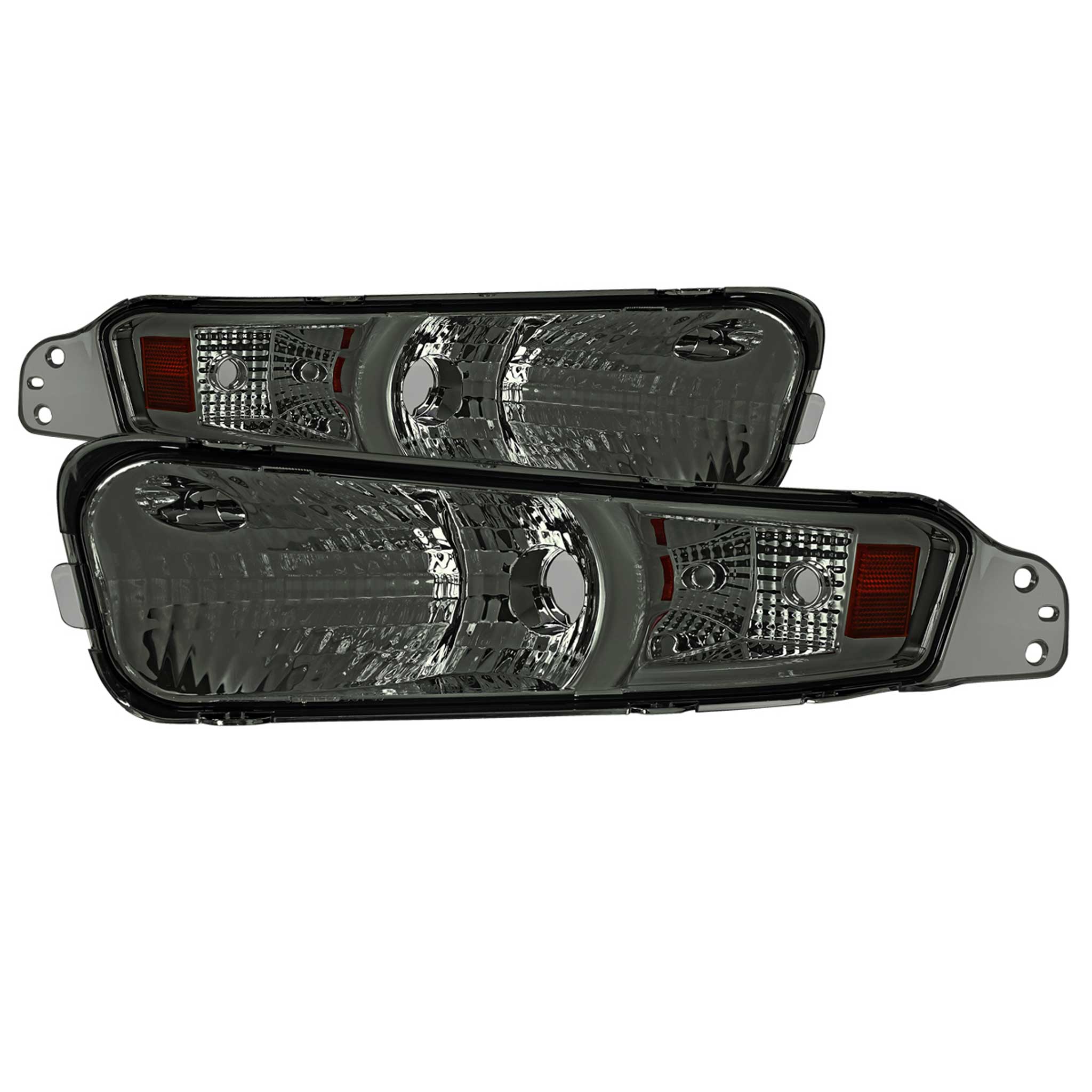 For Ford Mustang 2005-2009 Turn Signal Parking Lamp Chrome Housing Smoked Lens