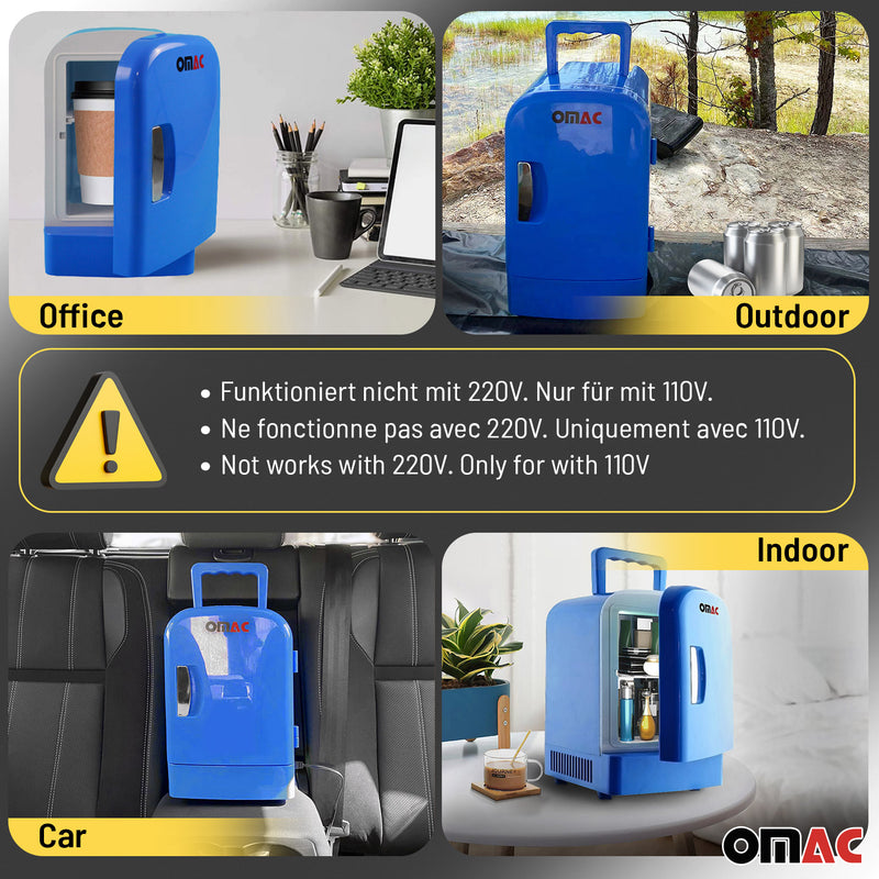 4L Portable Cooler and Warmer Car Refrigerator Outdoor 12V Mini Camping Fridge