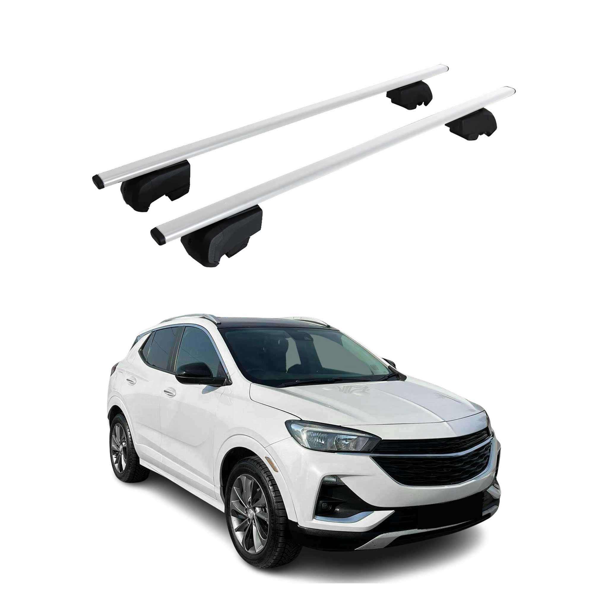 Roof Racks Luggage Carrier Cross Bars Iron for Buick Encore GX 2020-2026 Gray 2x