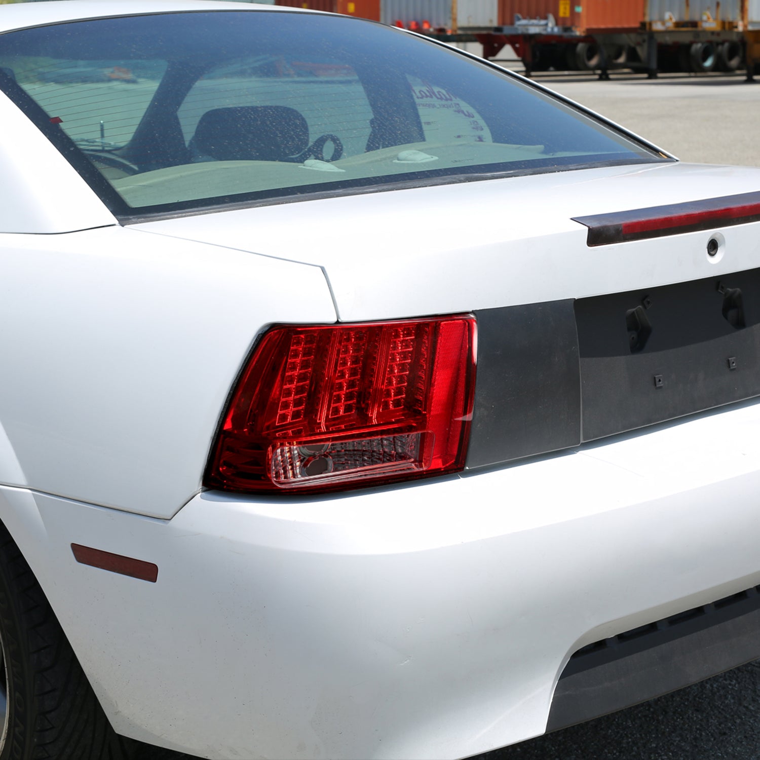 1999-2004 Ford Mustang Sequential LED Tail Lights - RS Chrome/Red Smoke Lens