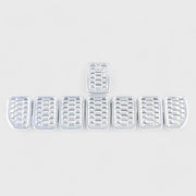 2021-2025 Jeep Grand Cherokee L Grille Overlay Chrome 8Pcs ABS Plastic