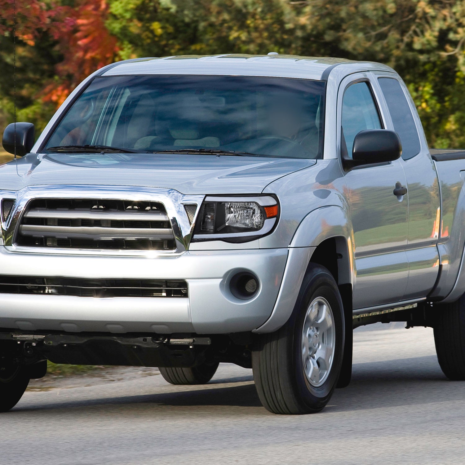 2005-2011 Toyota Tacoma LED Bar Factory Style Headlights Matte Black/Clear