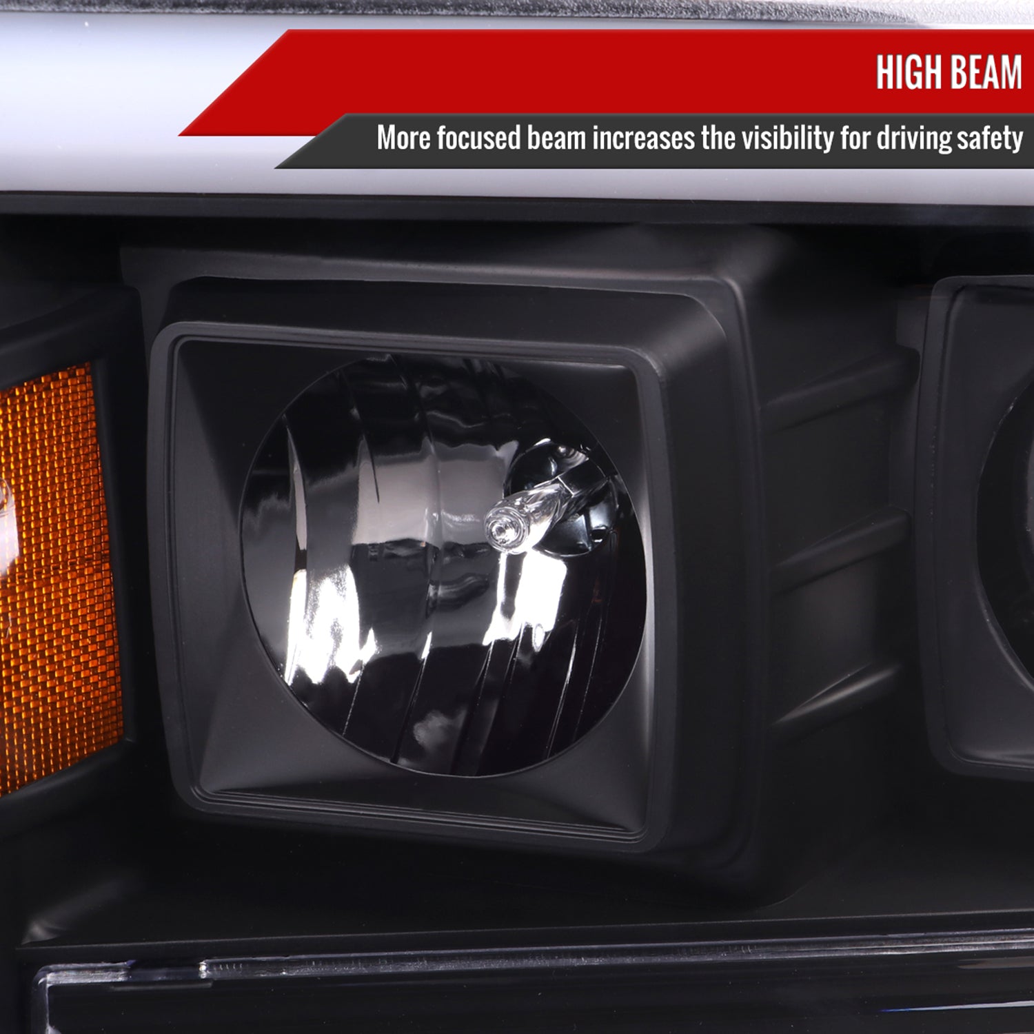 1999-2004 Ford F-250/350/450/550 /Excursion LED Bar Headlights LED Matte Black