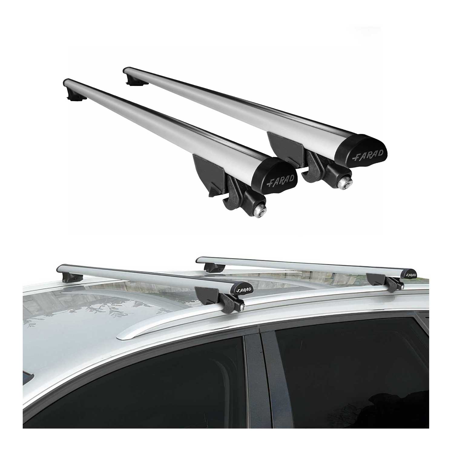 2013-2018 Hyundai Santa Fe Roof Rack Cross Bars Silver