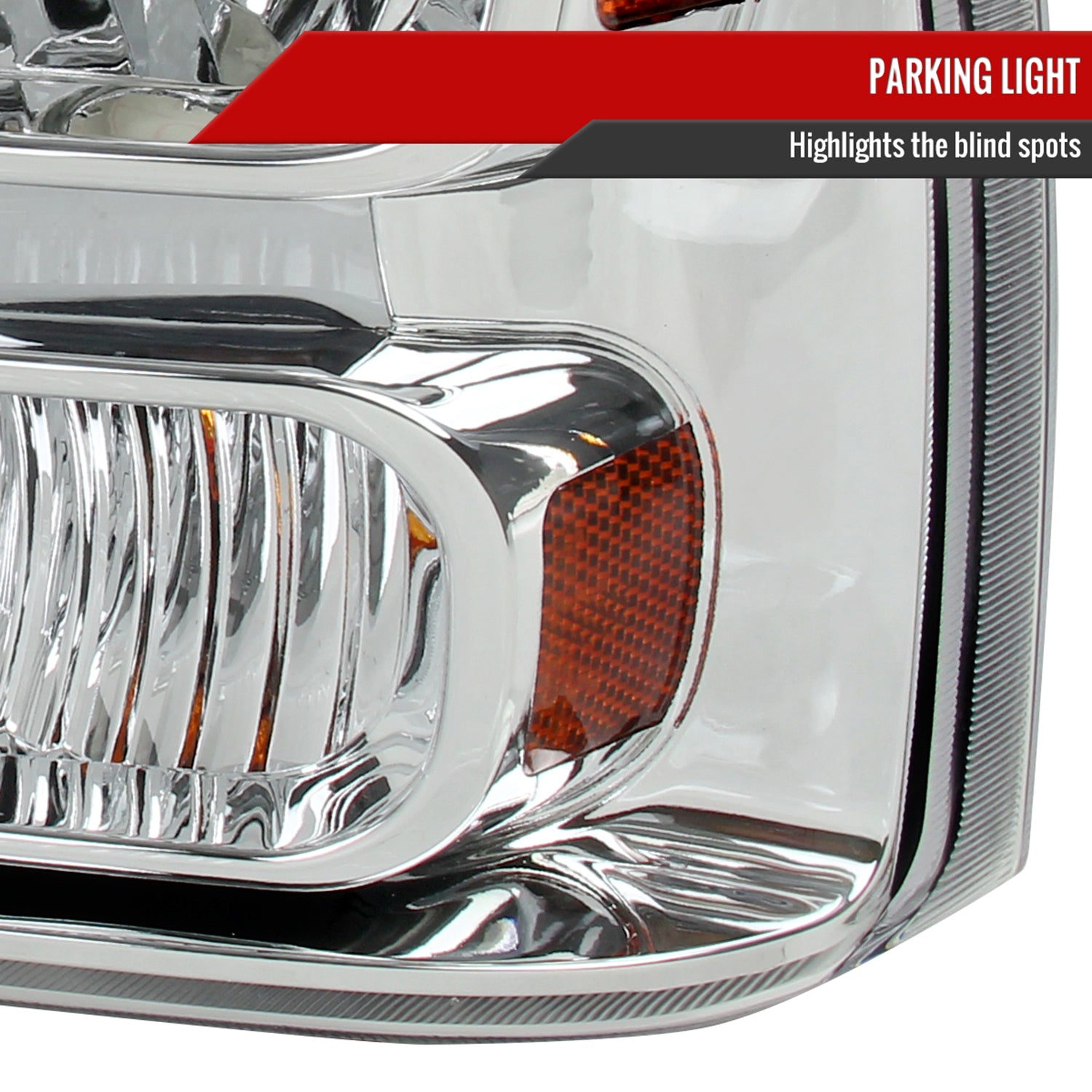 1999-2004 Ford Excursion F-250/350/450/550 Crystal Headlights Chrome/Clear