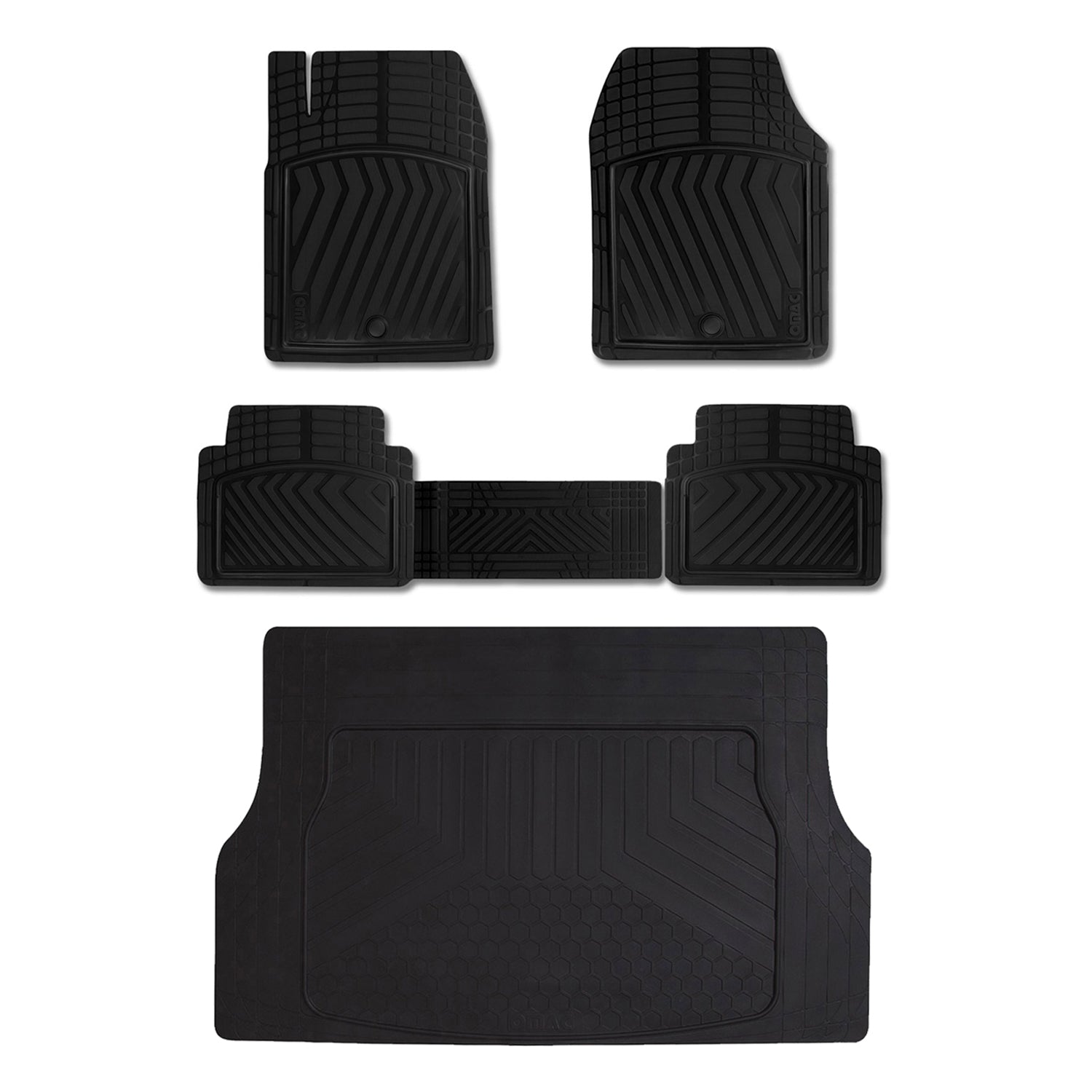 OMAC Floor Mats & Cargo Liners Semi Custom fit Universal for Cars SUV Black