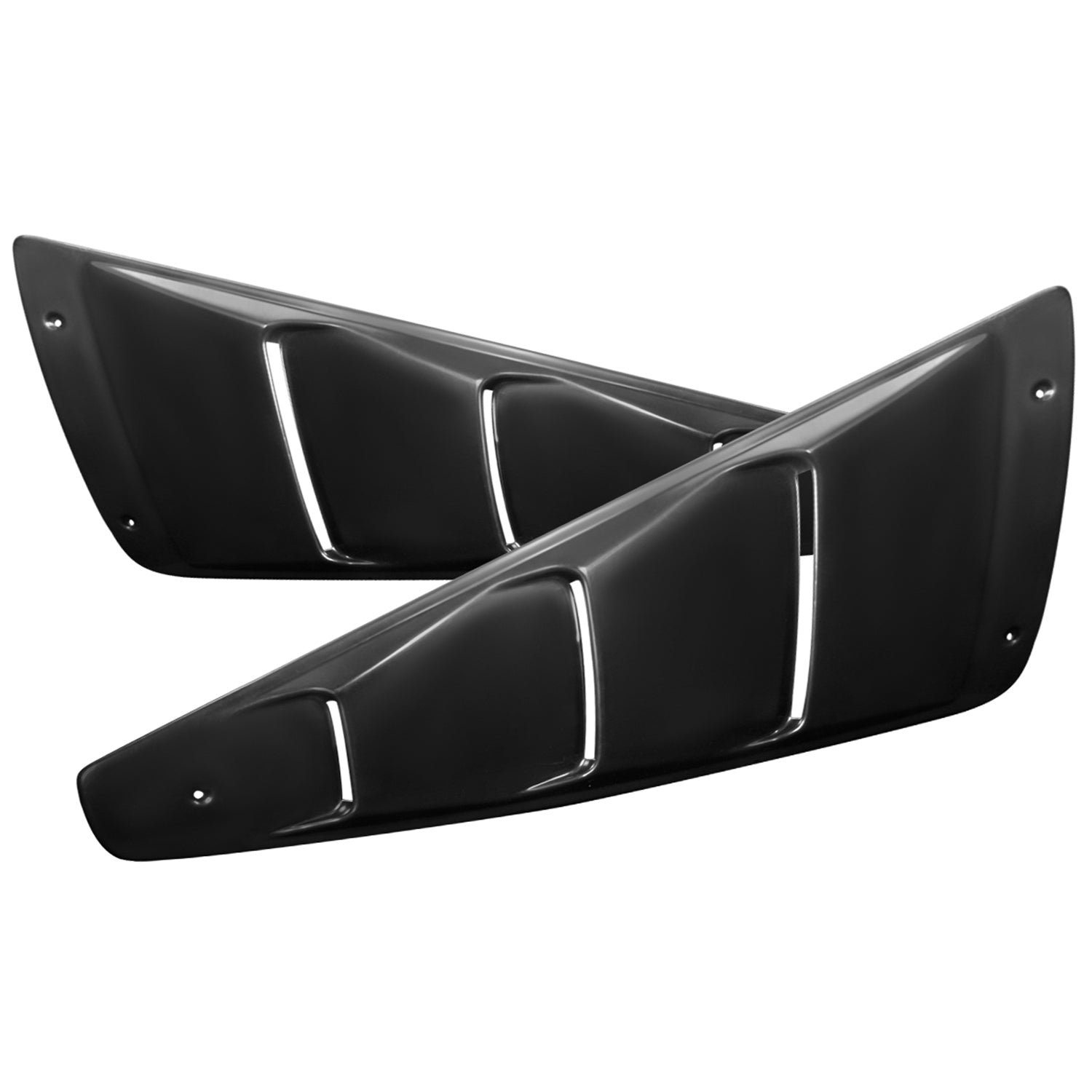 2005-2014 Ford Mustang Matte Black ABS Quarter Side Window Louvers Vent