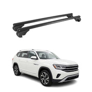Roof Racks Cross Bars Luggage Durable for Volkswagen Atlas 2018-2026 Metal Black