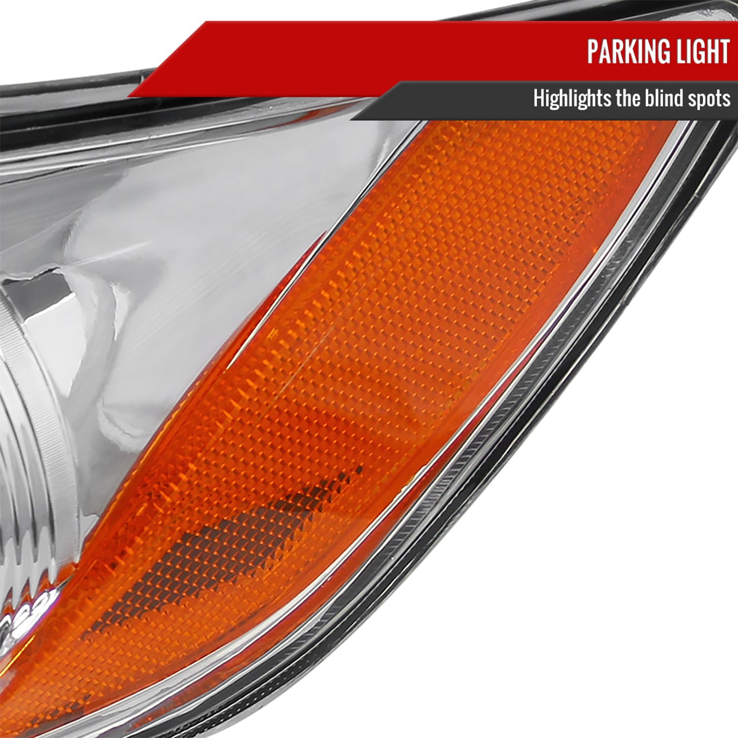 2007-2009 Toyota Camry Projector Headlights w/ Amber Reflectors Chrome/Clear