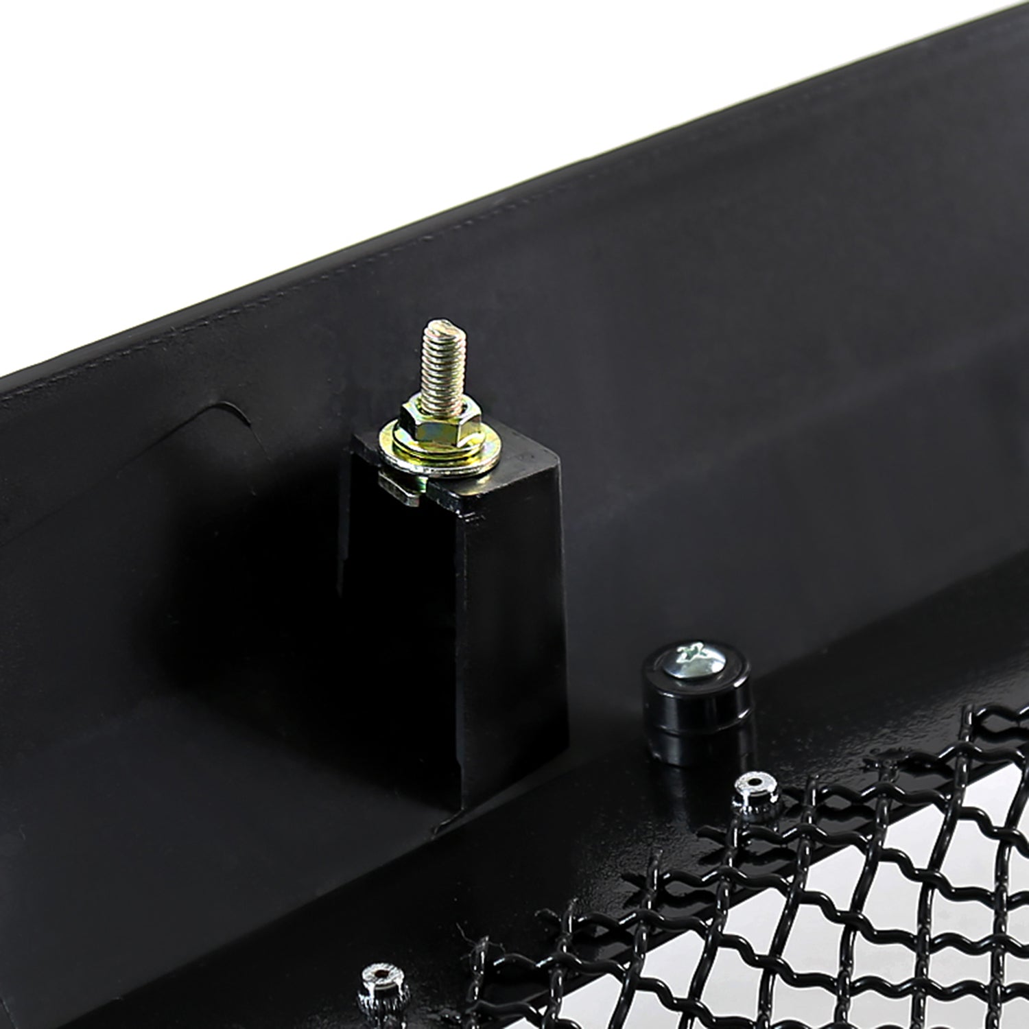 2006-2008 Dodge RAM Glossy Black ABS Rivet Style Grille w/ S.Steel Mesh