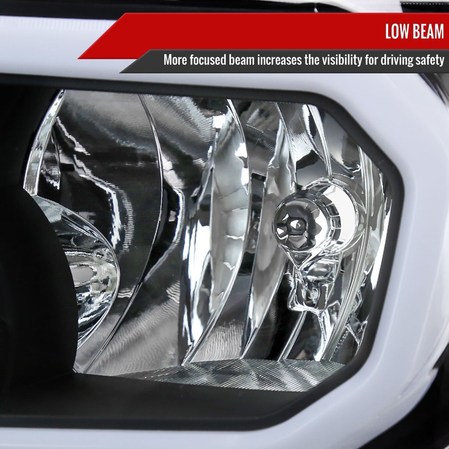 2007-2013 Toyota Tundra/08-2017 Sequoia LED Tube Factory Headlights Signal Black