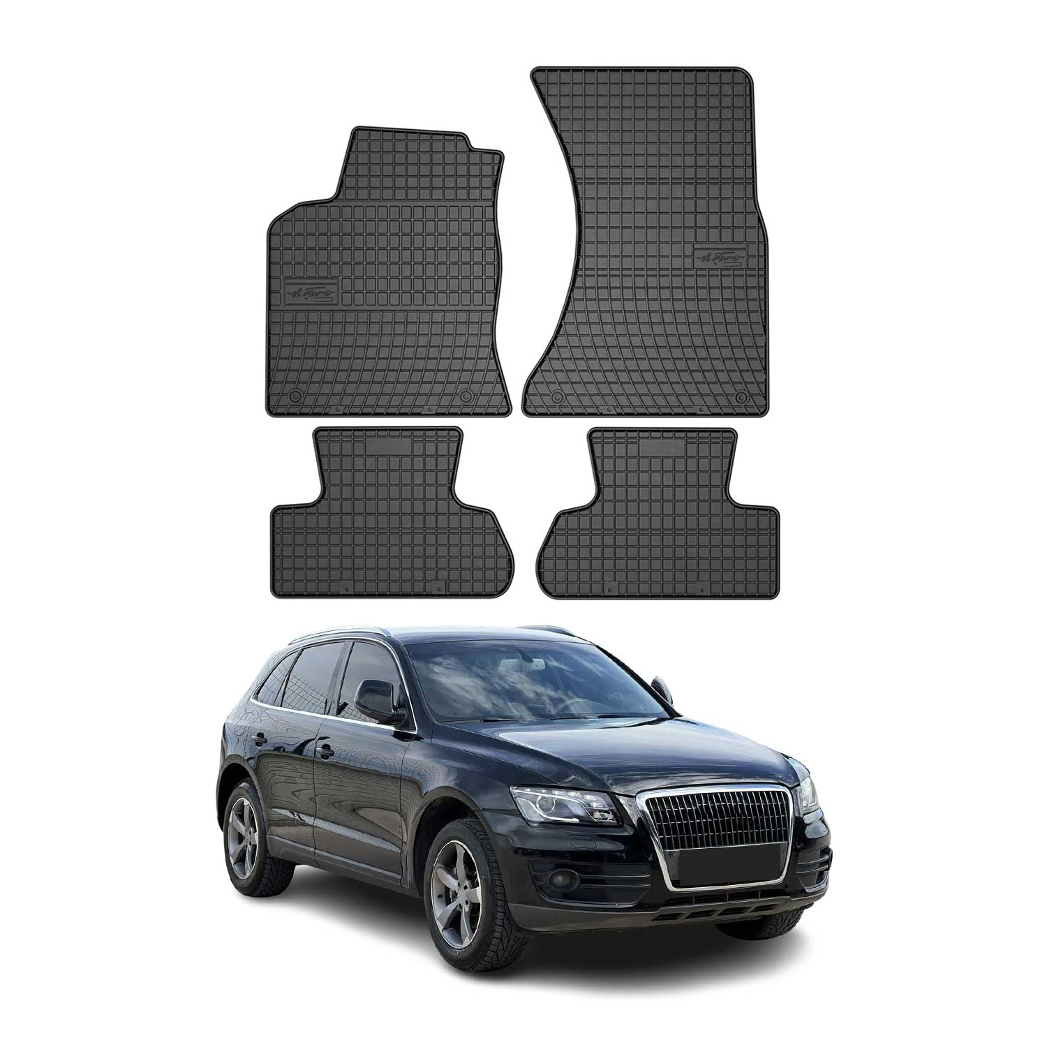 2009-2017 Audi Q5 SQ5 Floor Mats Liners Full Set All Weather Rubber Black