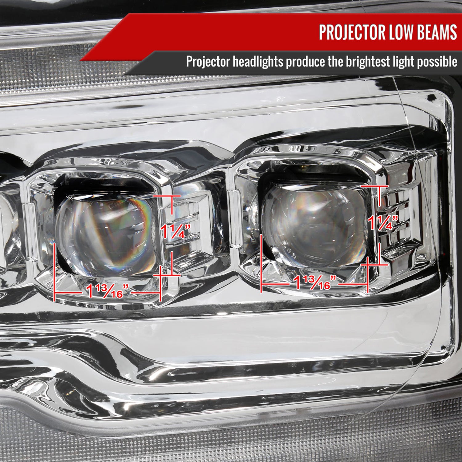 2009-2018 Dodge RAM 1500 / RAM 2500 3500 Full LED Switchback Headlights Chrome
