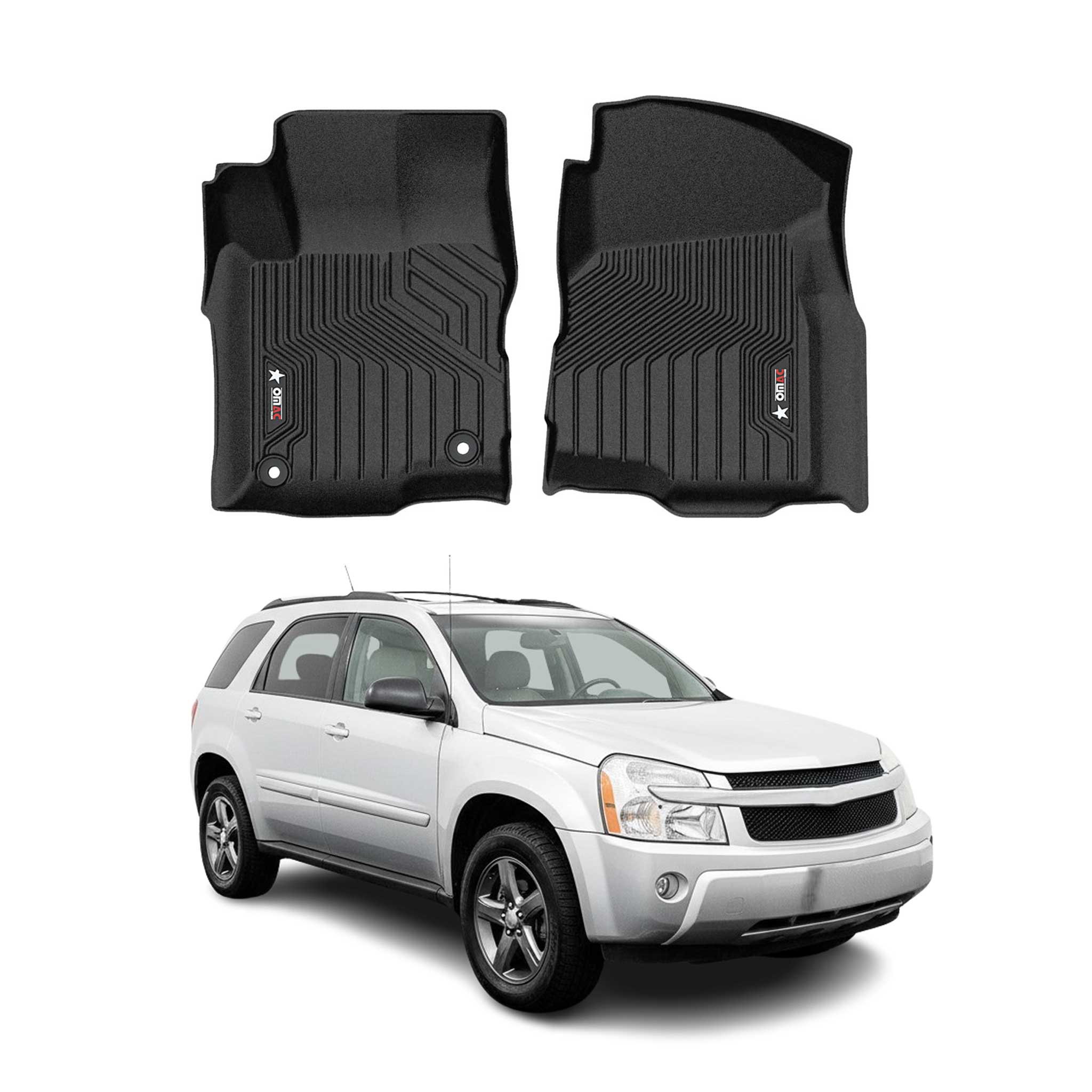 2005-2009 Chevrolet Equinox Premium Floor Mats Liners First Row Front Black