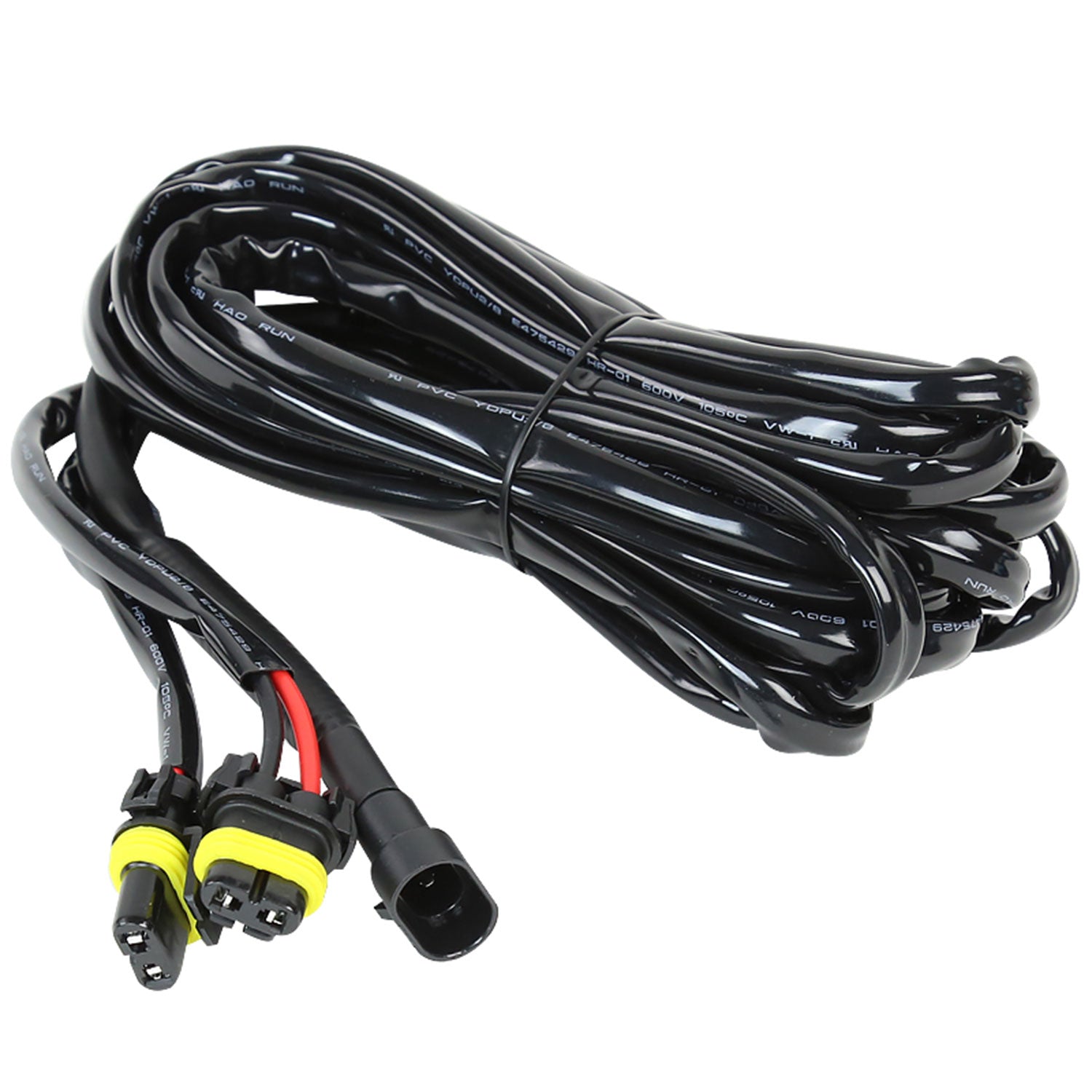 Universal 10' 12 Gauge Fog Lights Wiring Harness w/ 2 Connectors